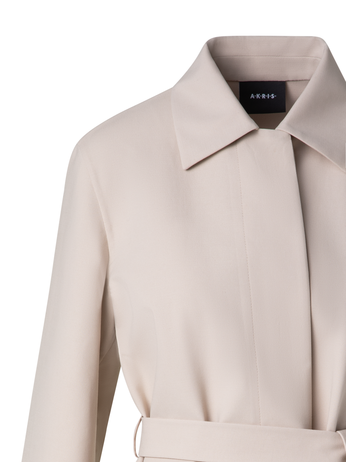 Designer Kurzmantel aus Doubleface-Baumwolle - Beige