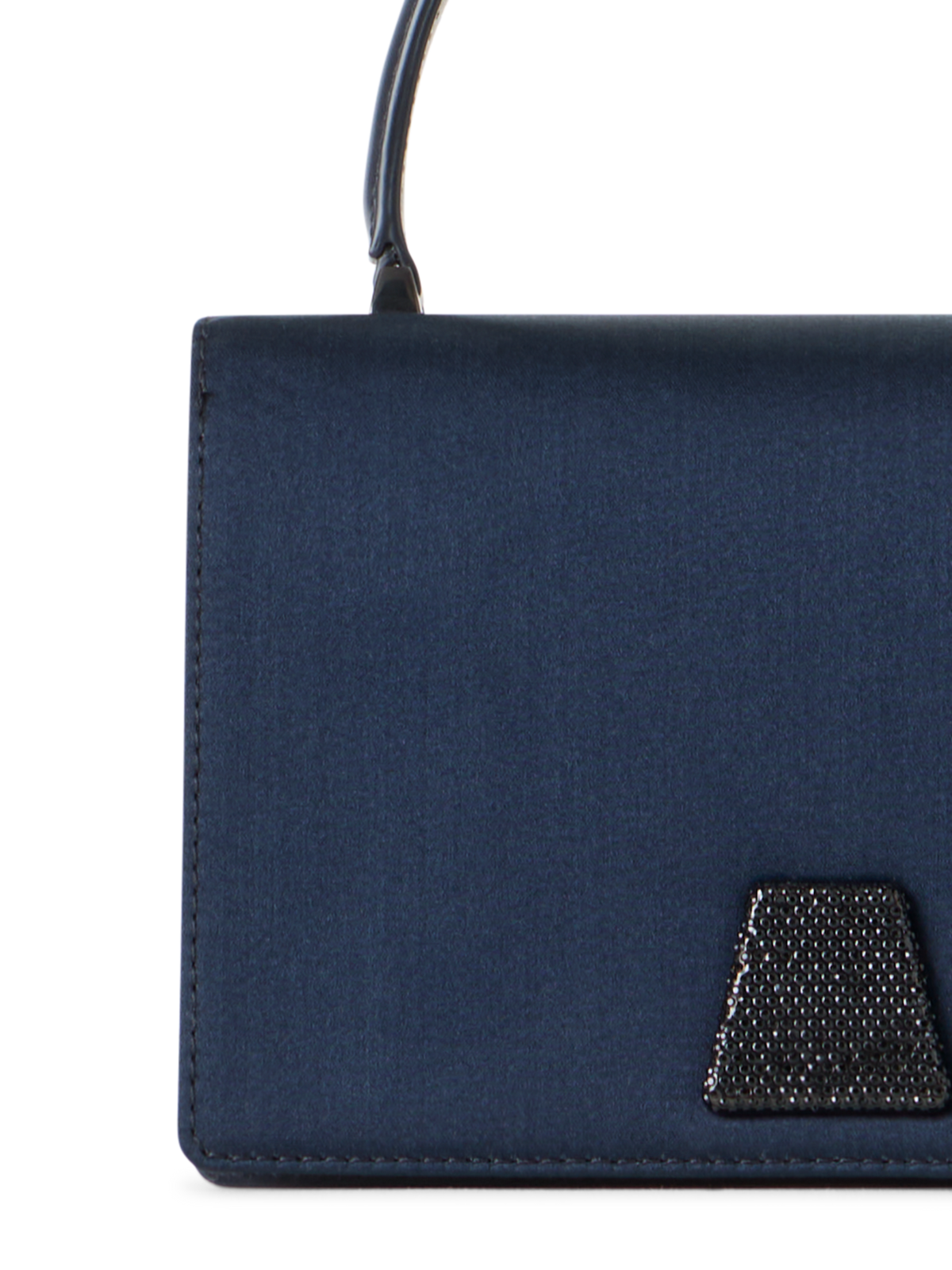 Designer Alice Mini Henkeltasche aus Satin - Dunkelblau