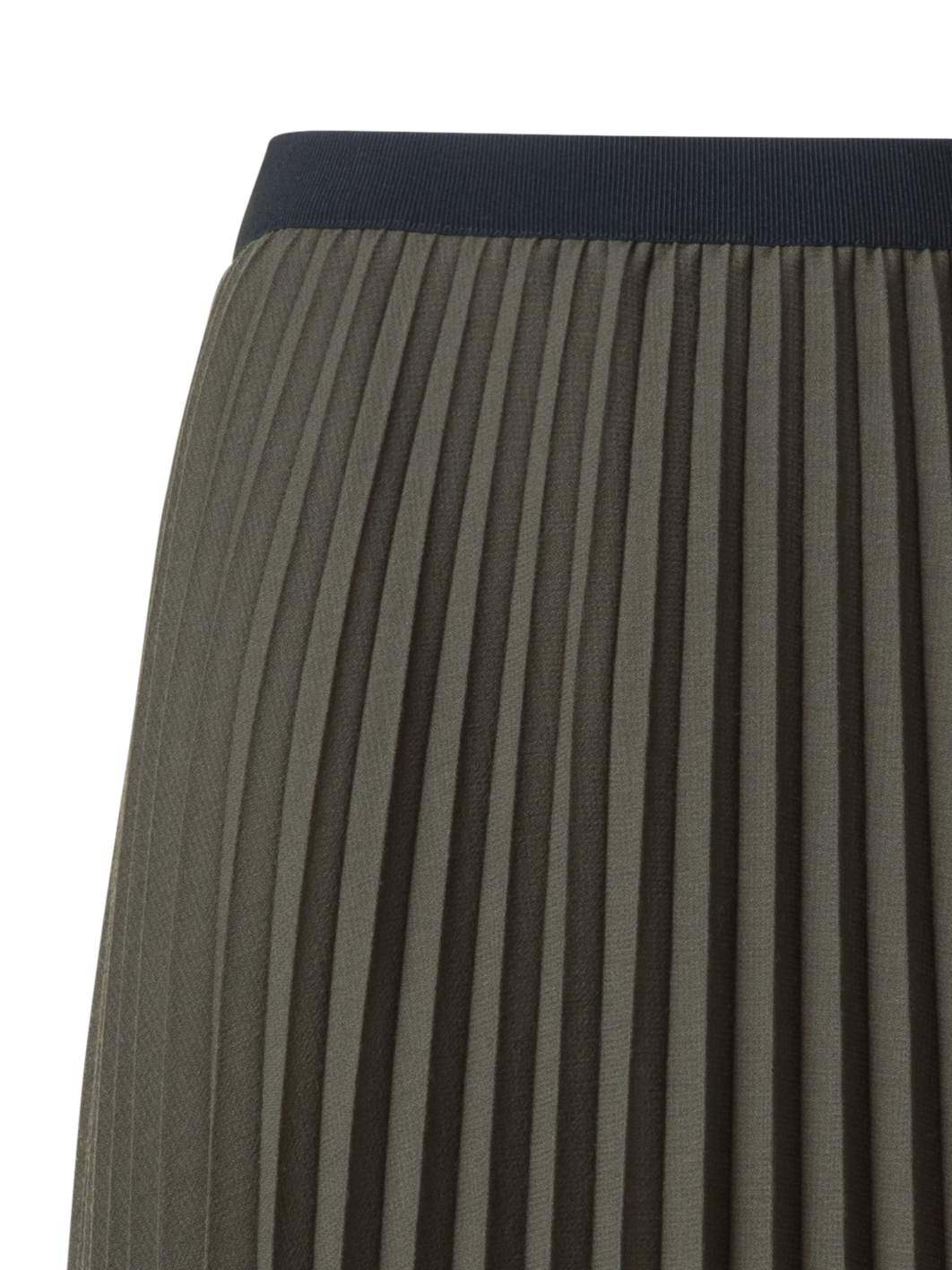 Designer Midi-Plisseerock aus Wollmischung - Grün