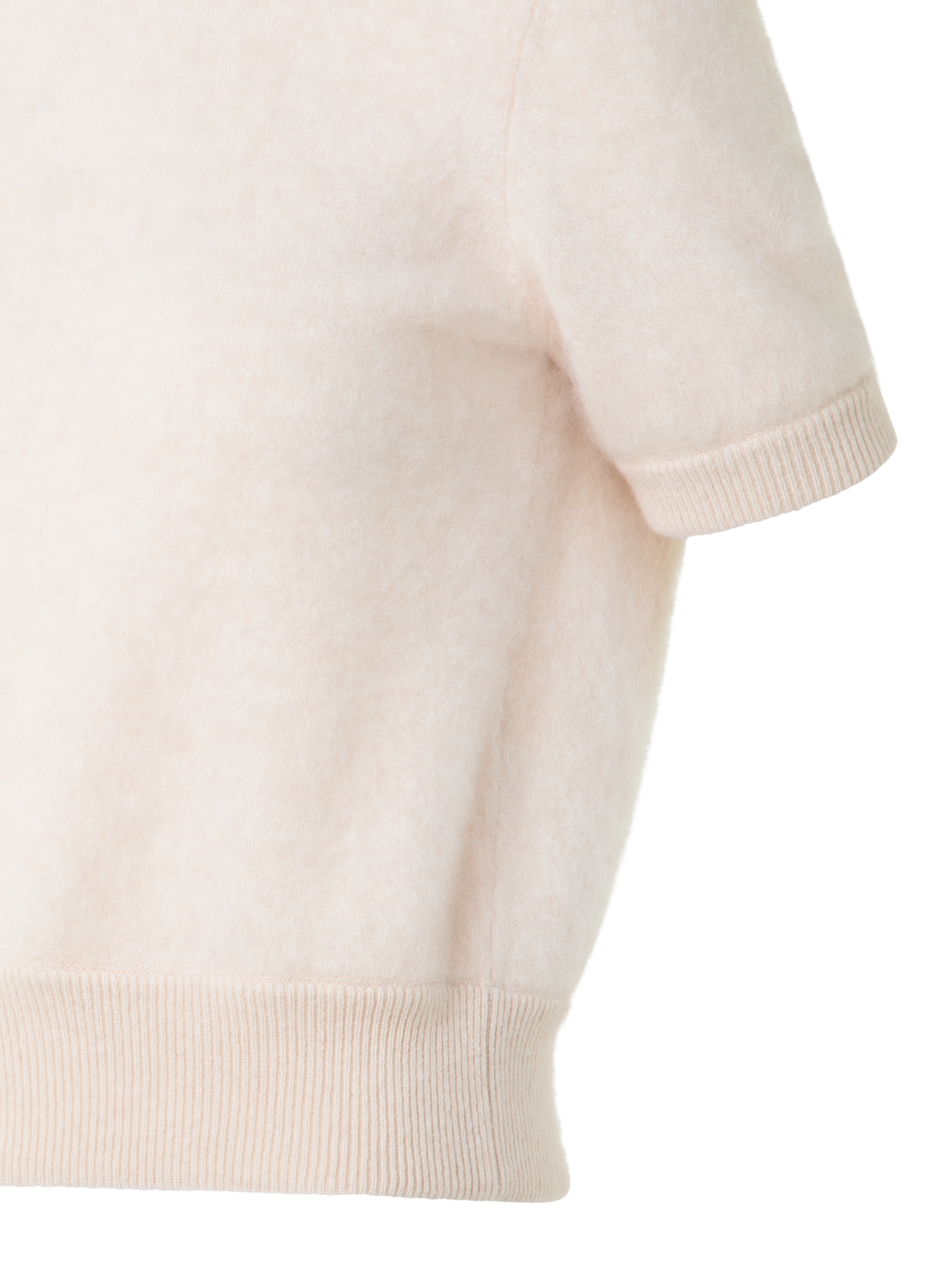 Designer Cloud Kurzarm-Kaschmirpullover - Grau - Beige