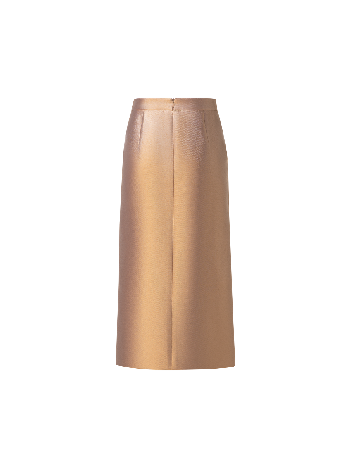 Designer Bleistiftrock aus Baumwolle und goldenem Lurex - Gold