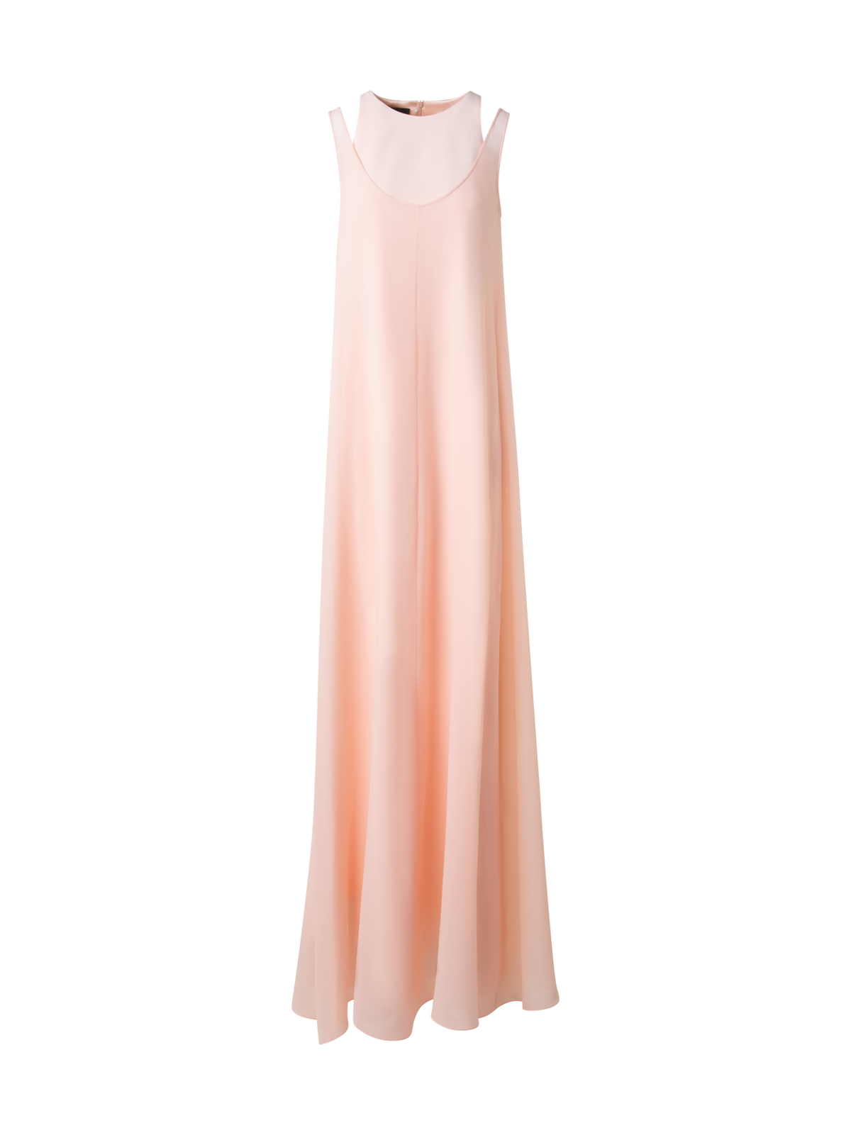 Designer Langes Double-Layer-Seidenkleid - Rosa
