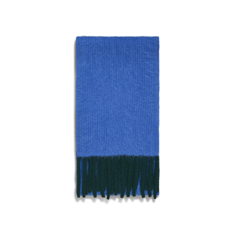 Bi-Color Cloud Cashmere Scarf with Fringes