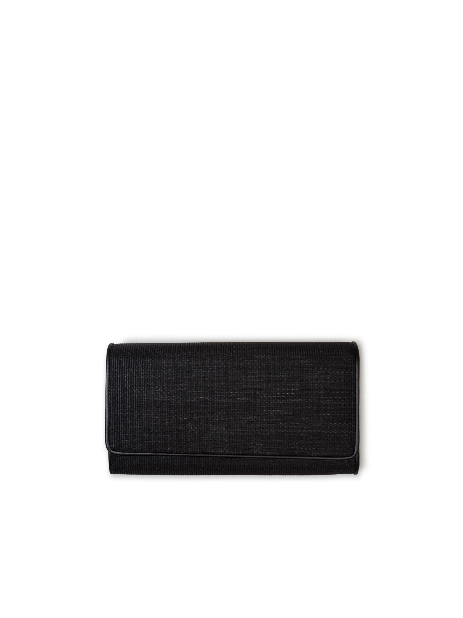 Designer Long Flap Wallet - Schwarz