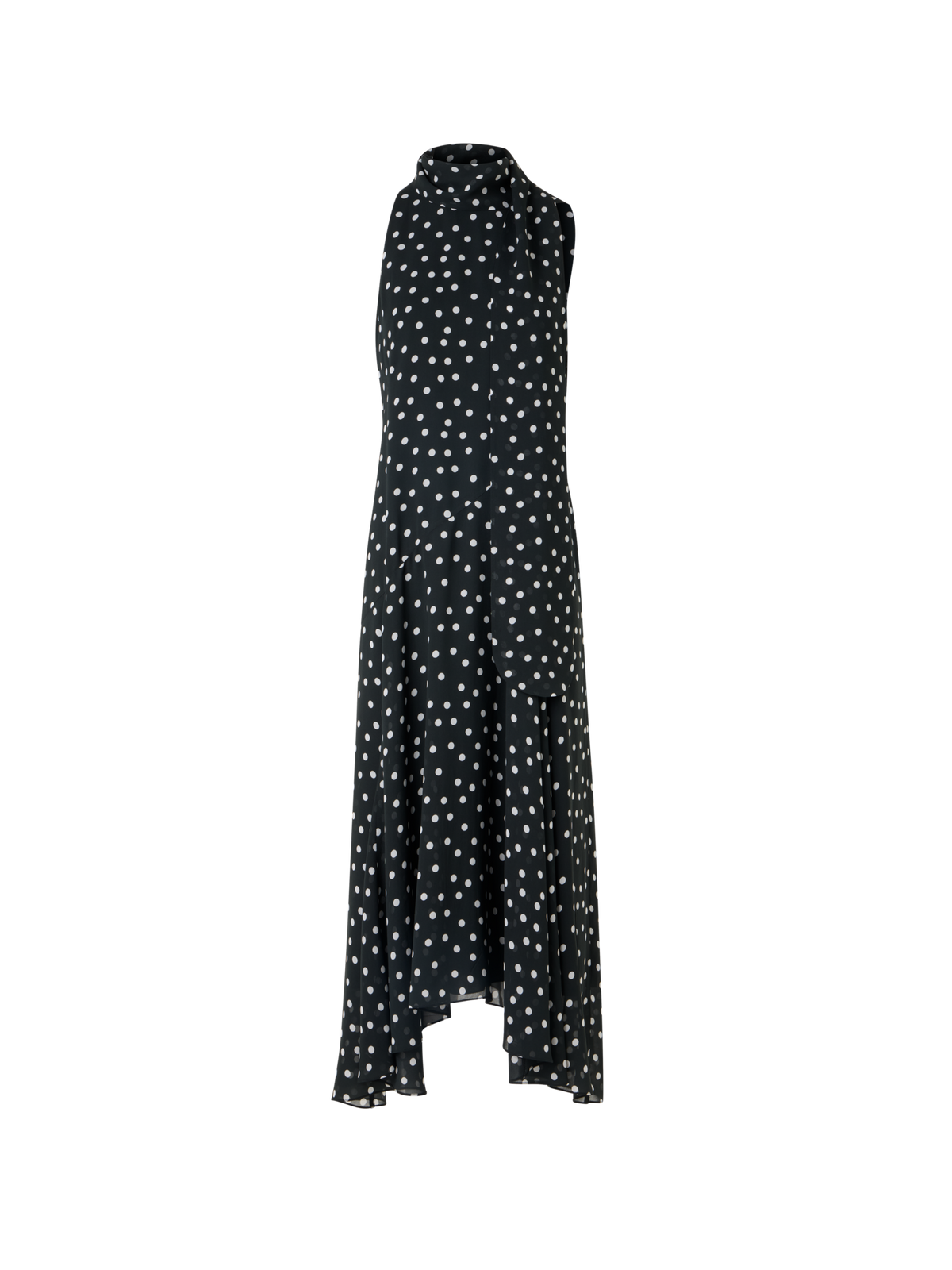 Designer Ärmelloses Midikleid aus Viskose-Georgette - Bunt