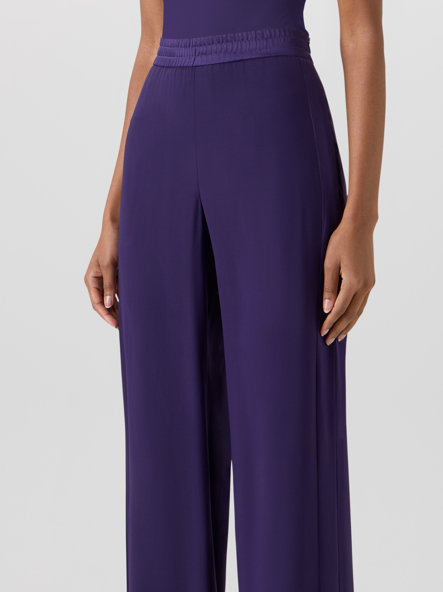 Designer Filibert Straight-Leg Hose aus Stretch-Seide - Violett 