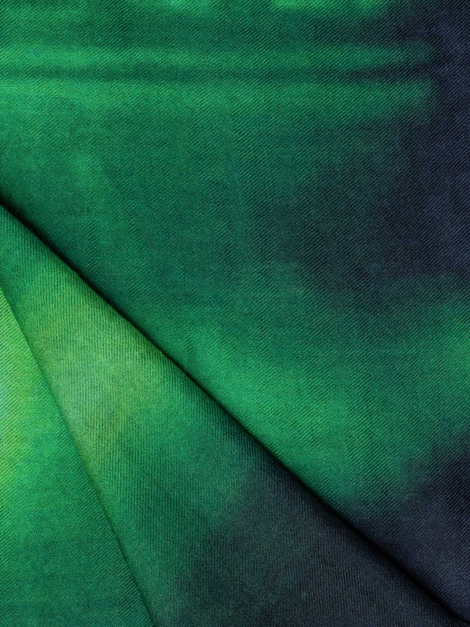 Designer Kaschmirseidenschal mit The Night Series Druck - Schwarz - Grün - Weiss