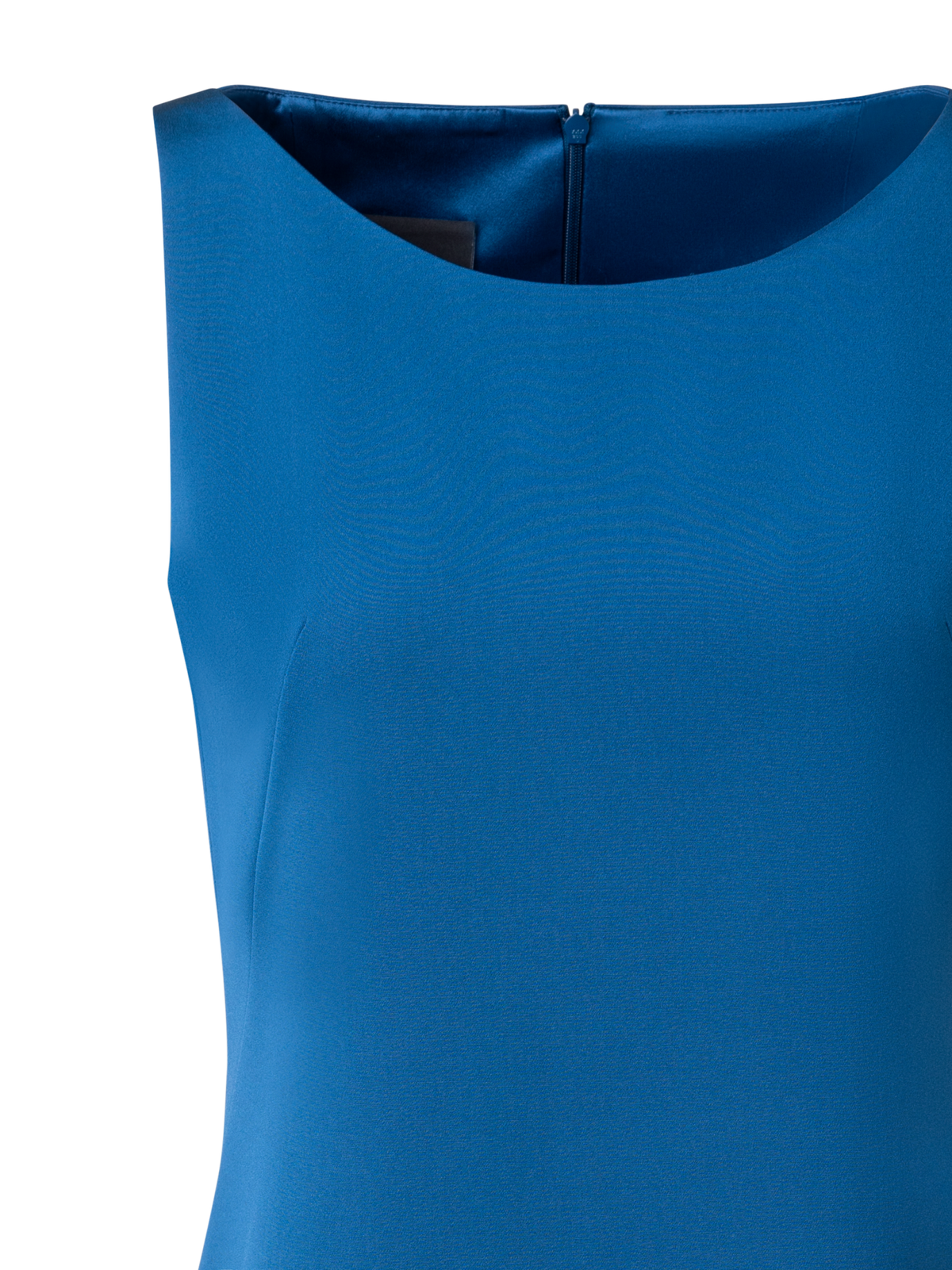 Designer Etuikleid aus Seiden-Crêpe Stretch - Blau