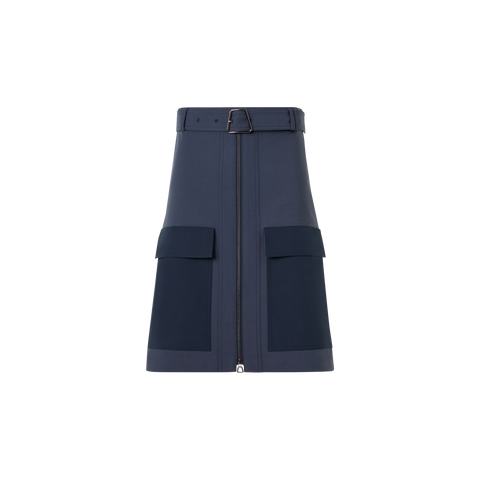 Cotton Double-Face Pencil Skirt