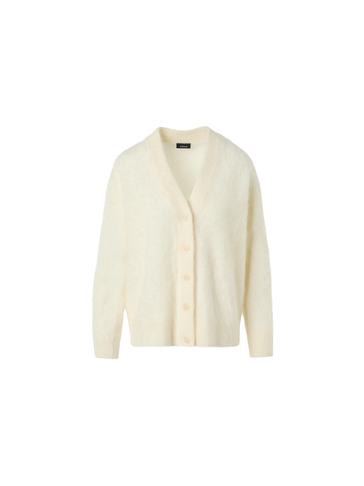 Designer Lässiger Cardigan aus Cloud-Kaschmir - Ecru