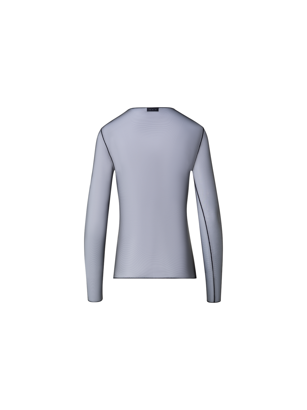 Designer Transparentes Shirt aus Tüll - Schwarz