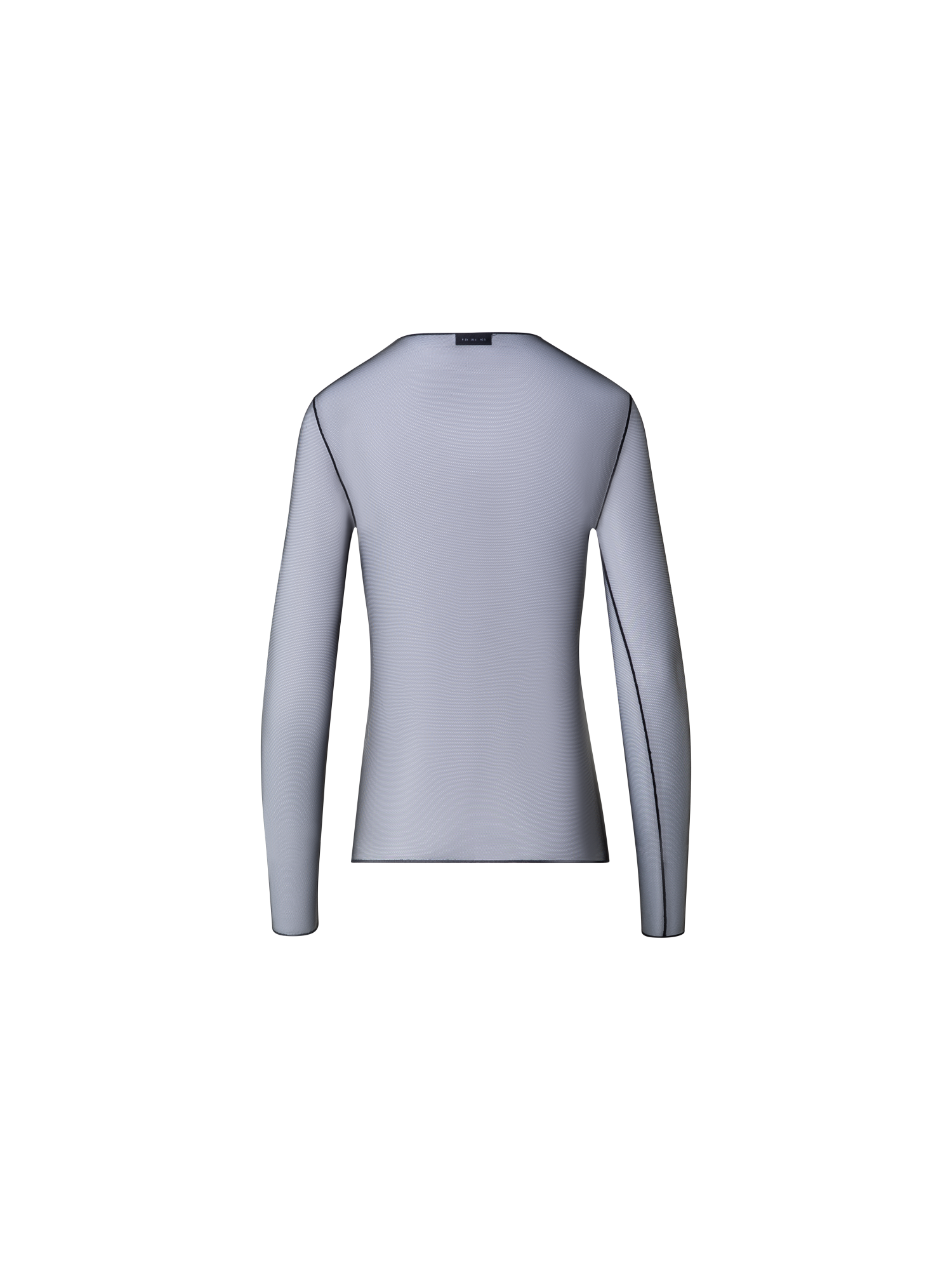 Designer Transparentes Shirt aus Tüll - Schwarz