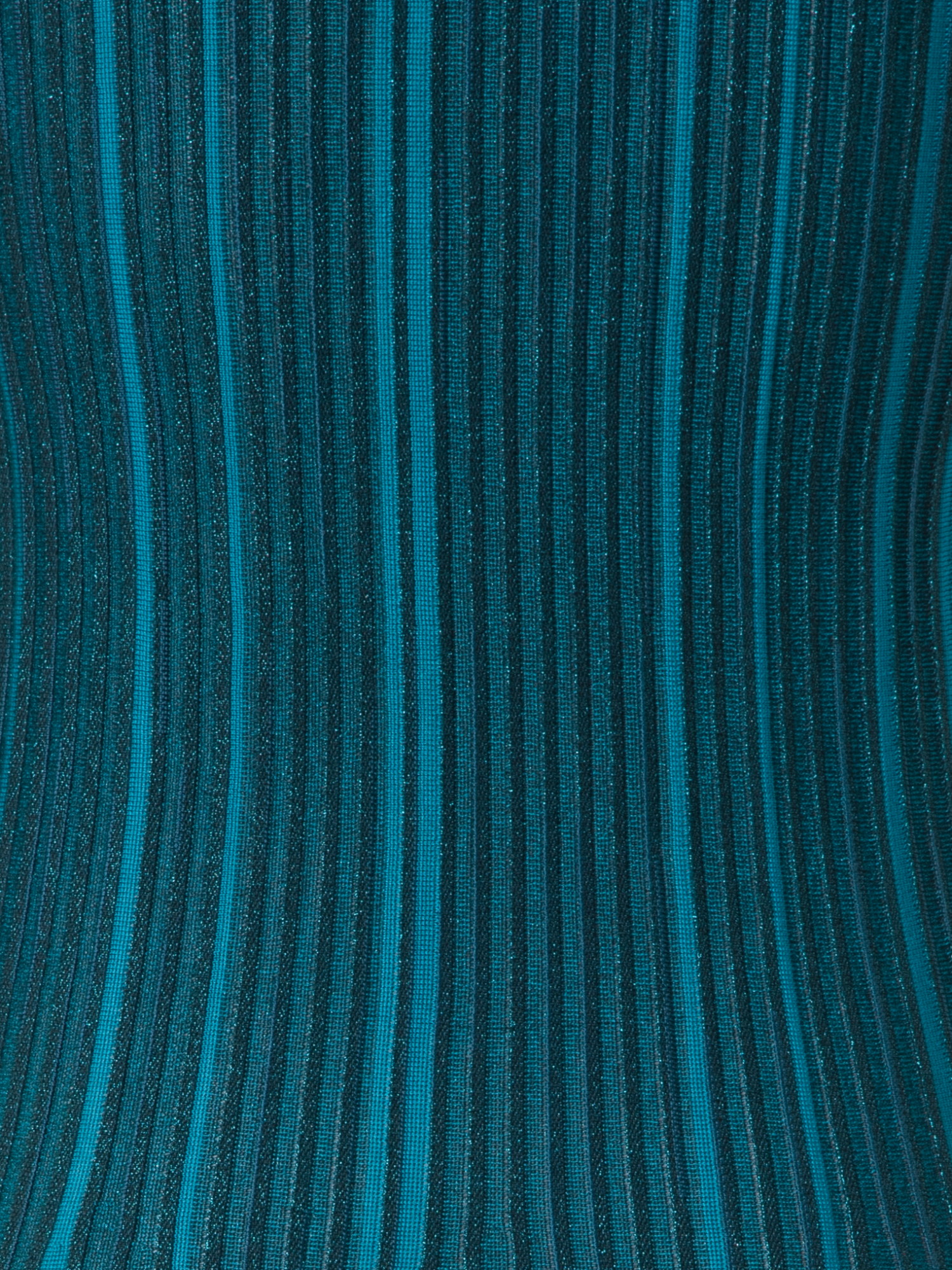 Designer Ärmelloses Strickkleid aus Seiden-Ripp-Lurex - Grün