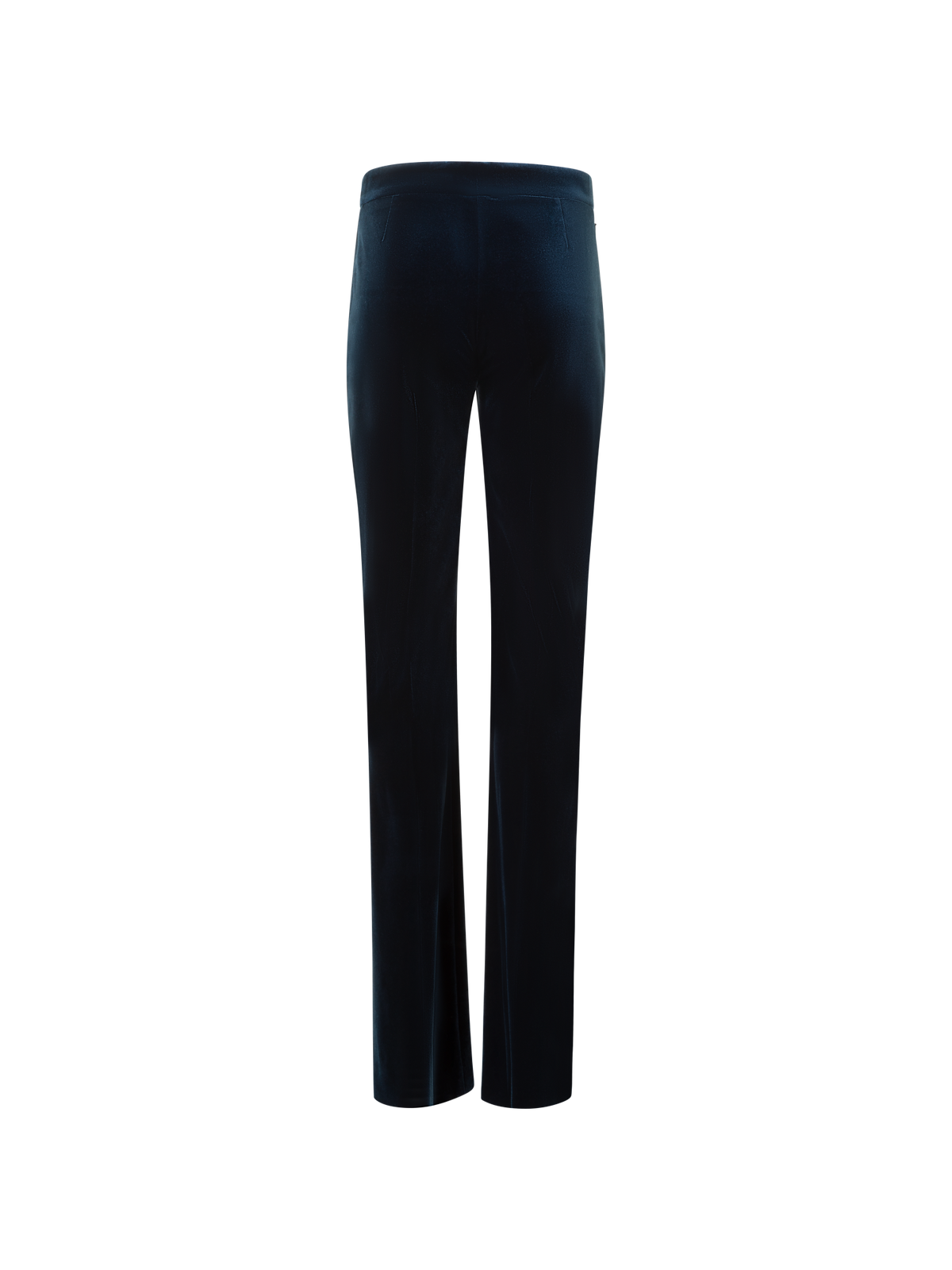 Designer Gerade Stretch Techno Samt Hose - Dunkelblau - Blau