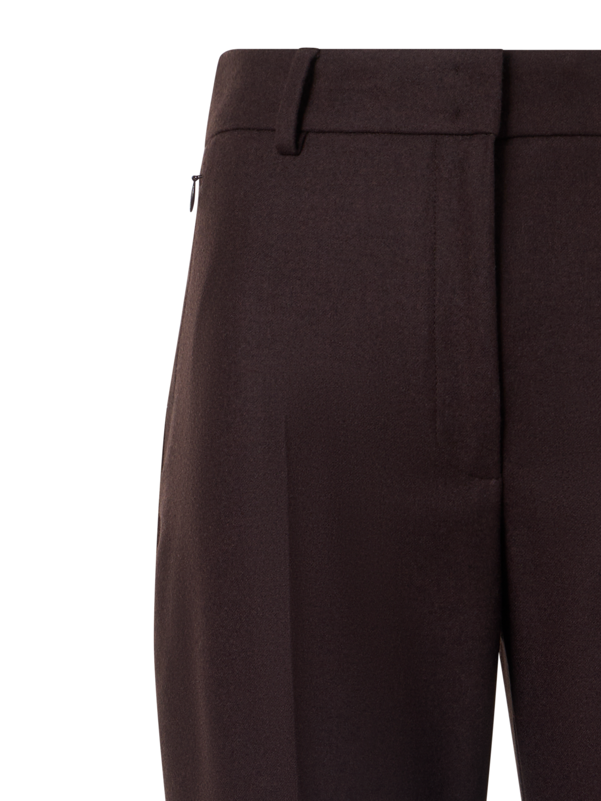 Designer Bootcut Hose aus Woll-Stretch-Flanell - Braun