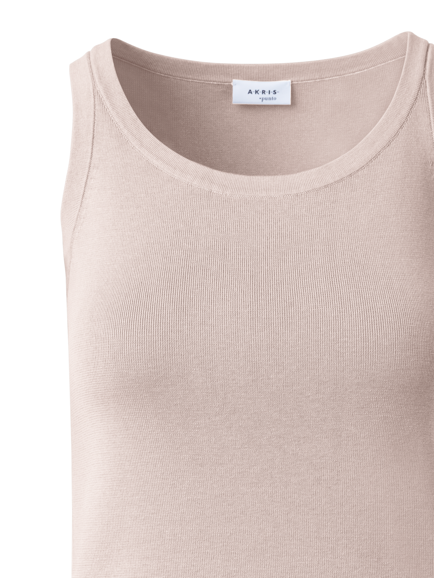 Designer Ärmelloses Top mit Rundhalsausschnitt - Beige