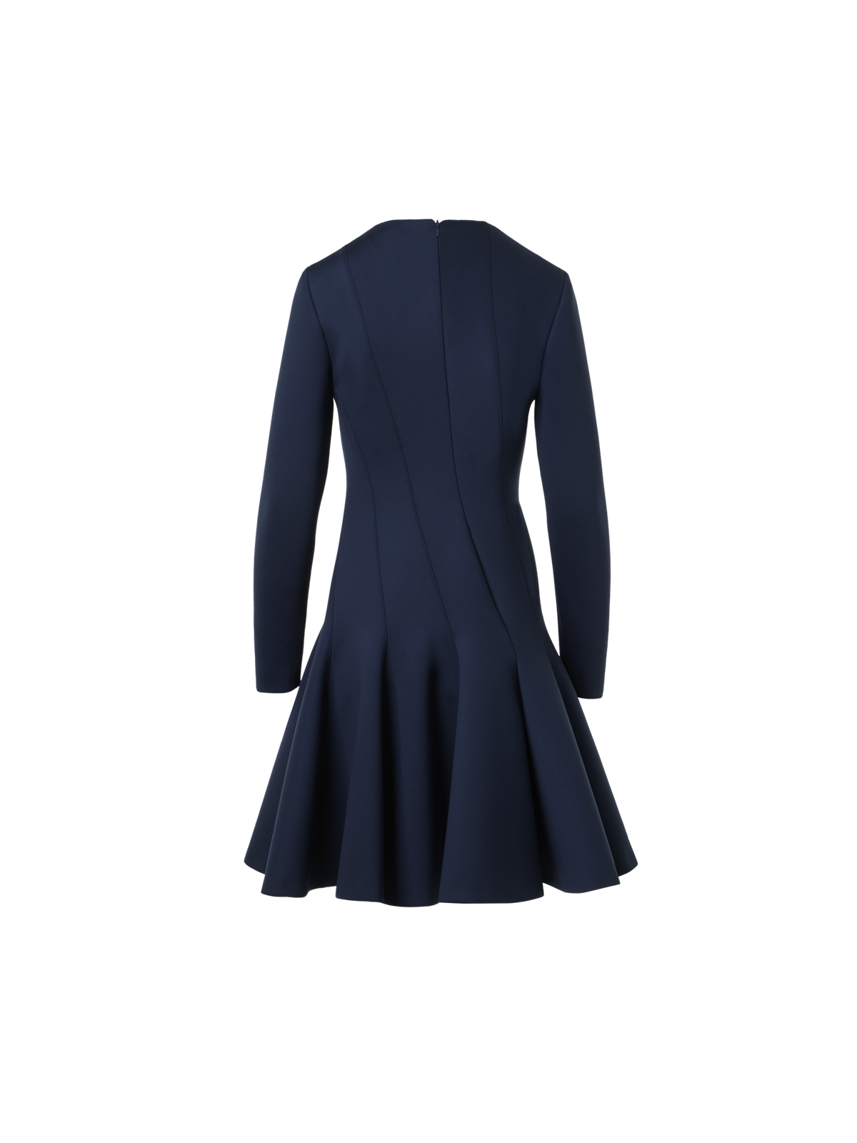 Designer Fit-and-Flare-Techno-Neoprenkleid - Blau