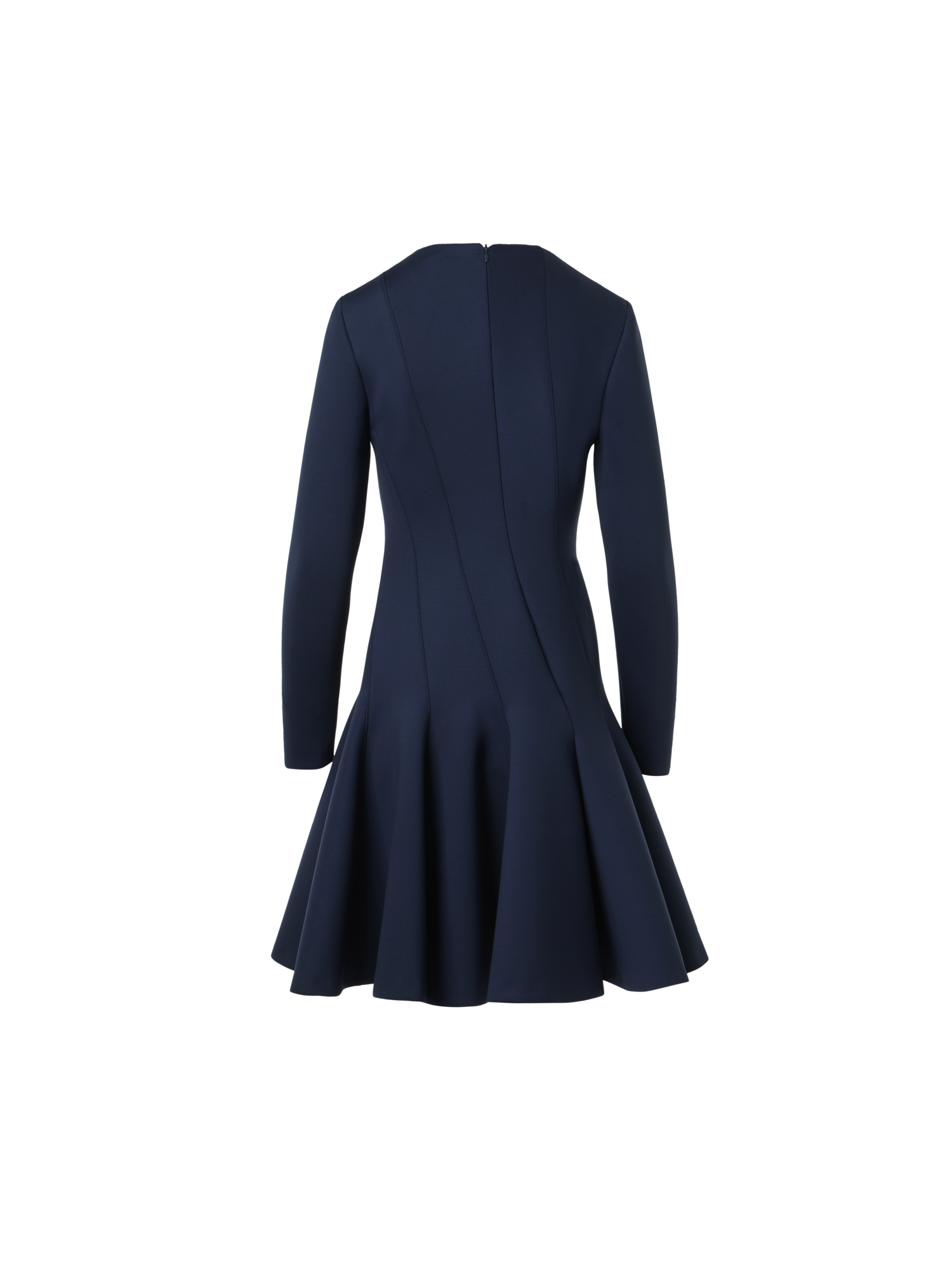 Designer Fit-and-Flare-Techno-Neoprenkleid - Blau