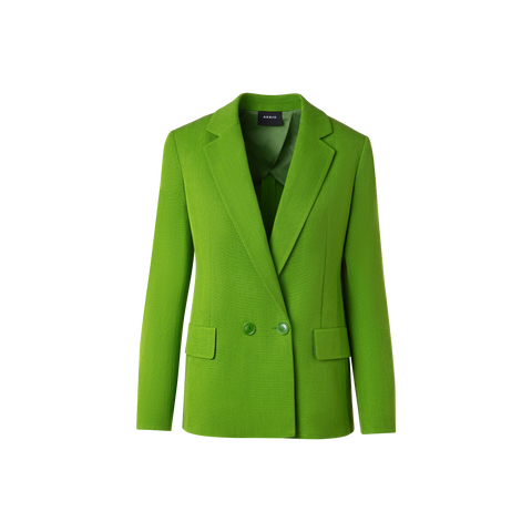 Zweireihiger Blazer aus Shantung-Seide