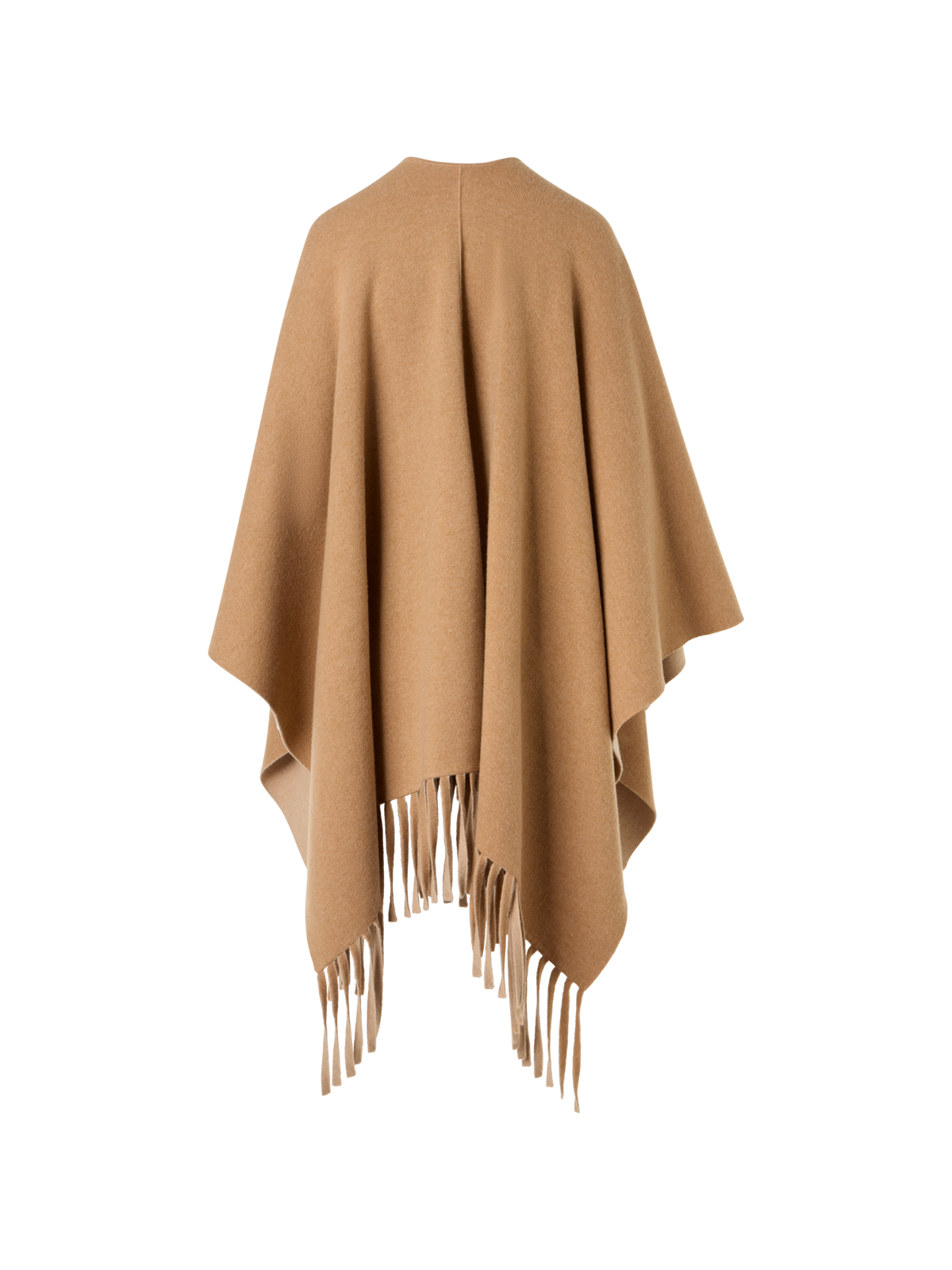 Designer Strickcape aus Kaschmir-Doubleface - Braun