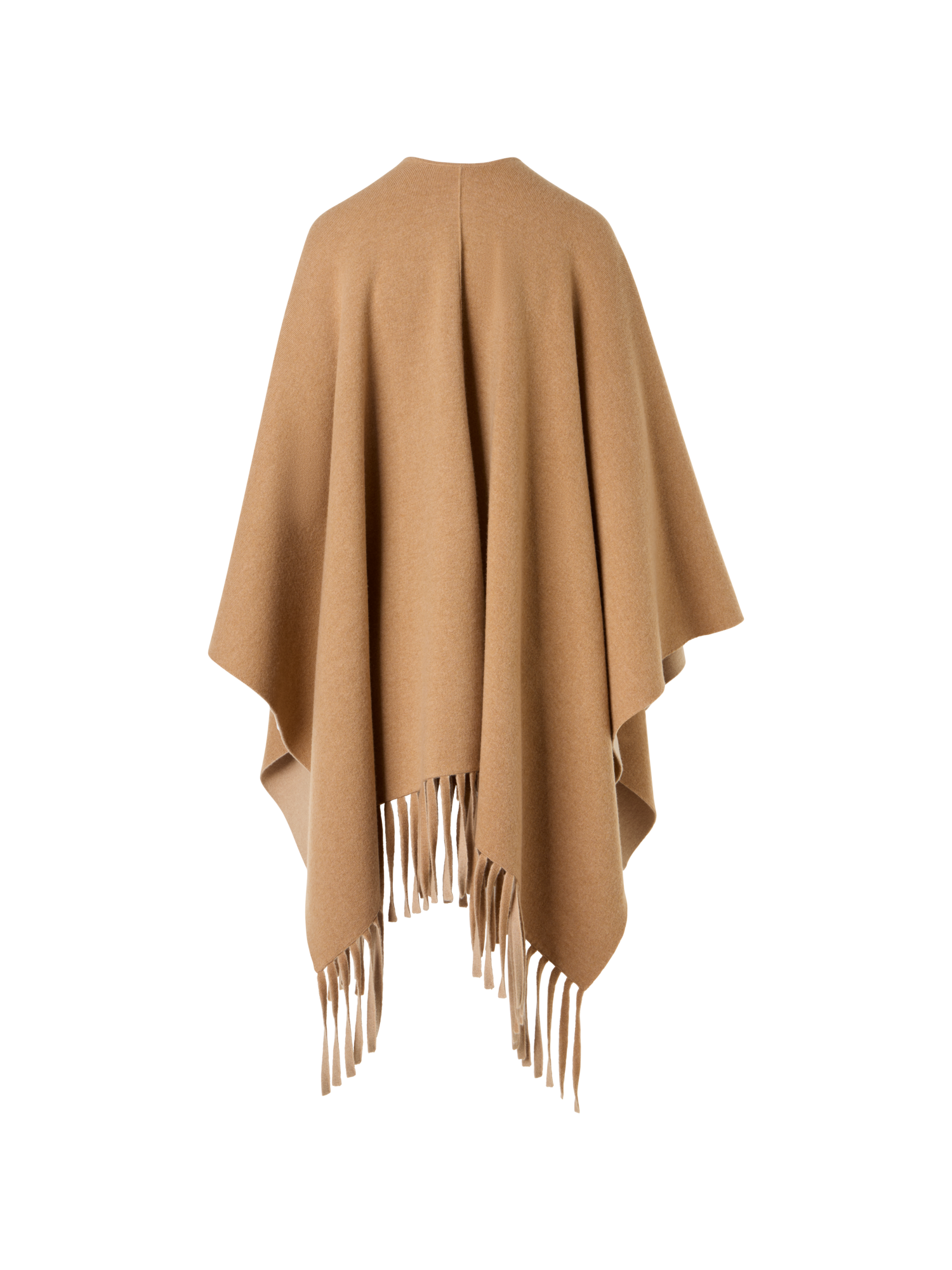 Designer Strickcape aus Kaschmir-Doubleface - Braun