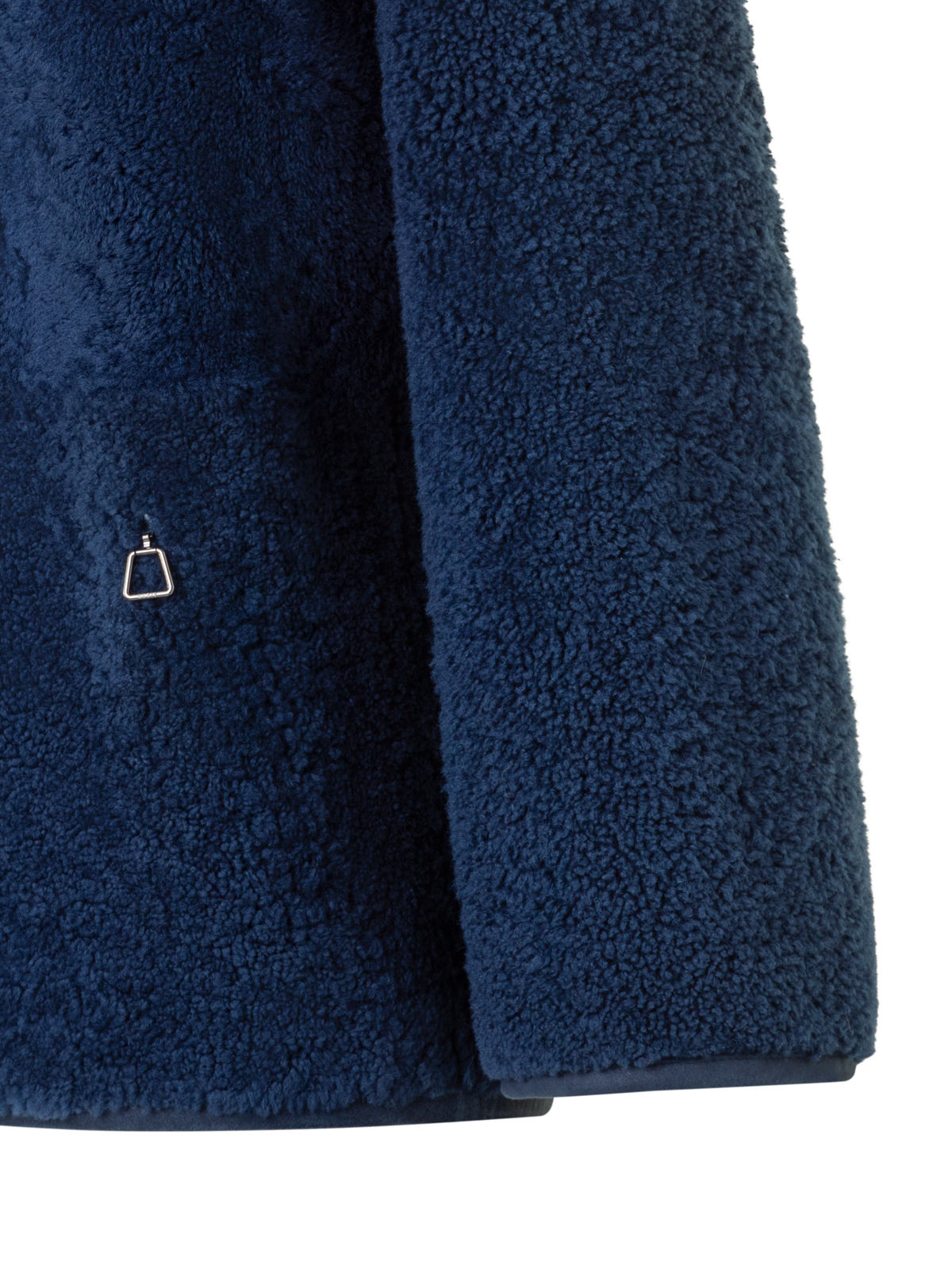 Designer Wende Lammfell Stehkragen Jacke - Dunkelblau - Blau