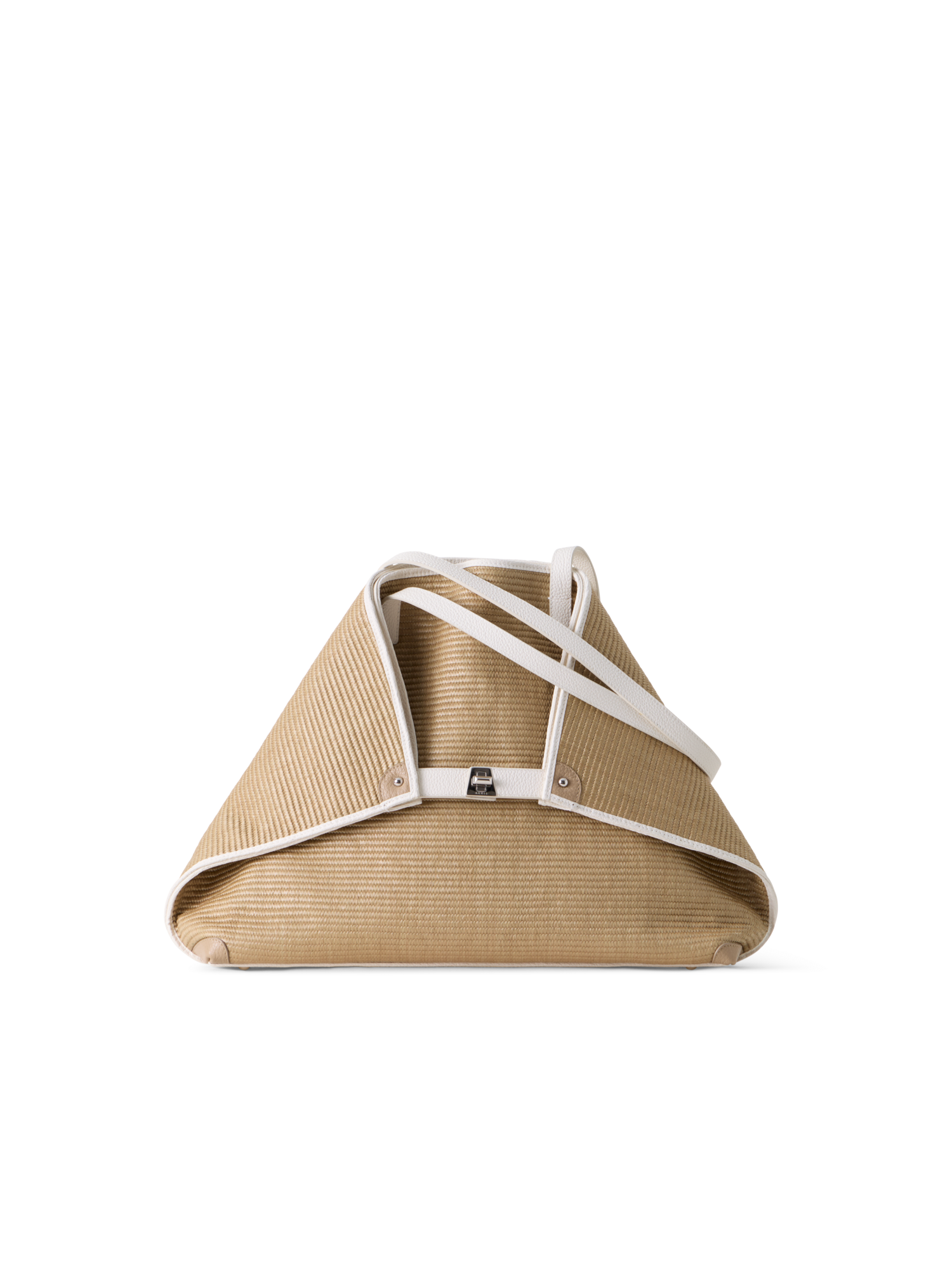 Designer Ai Medium Shoulder Tote Bag - Beige