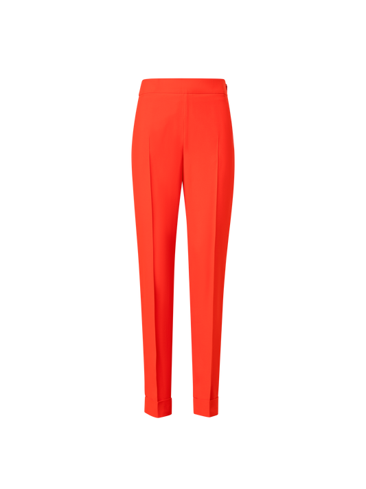 Designer Tapered Hose aus Crêpe - Rot