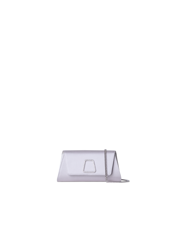 Designer Anouk Mini Trapezoid Clutch - Blau - Grau - Silber - Rosa