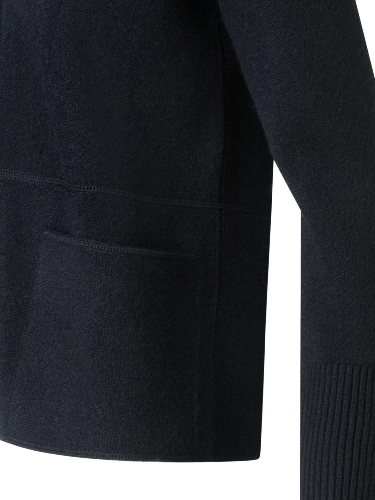 Designer Cardigan aus Kaschmir-Piqué - Schwarz