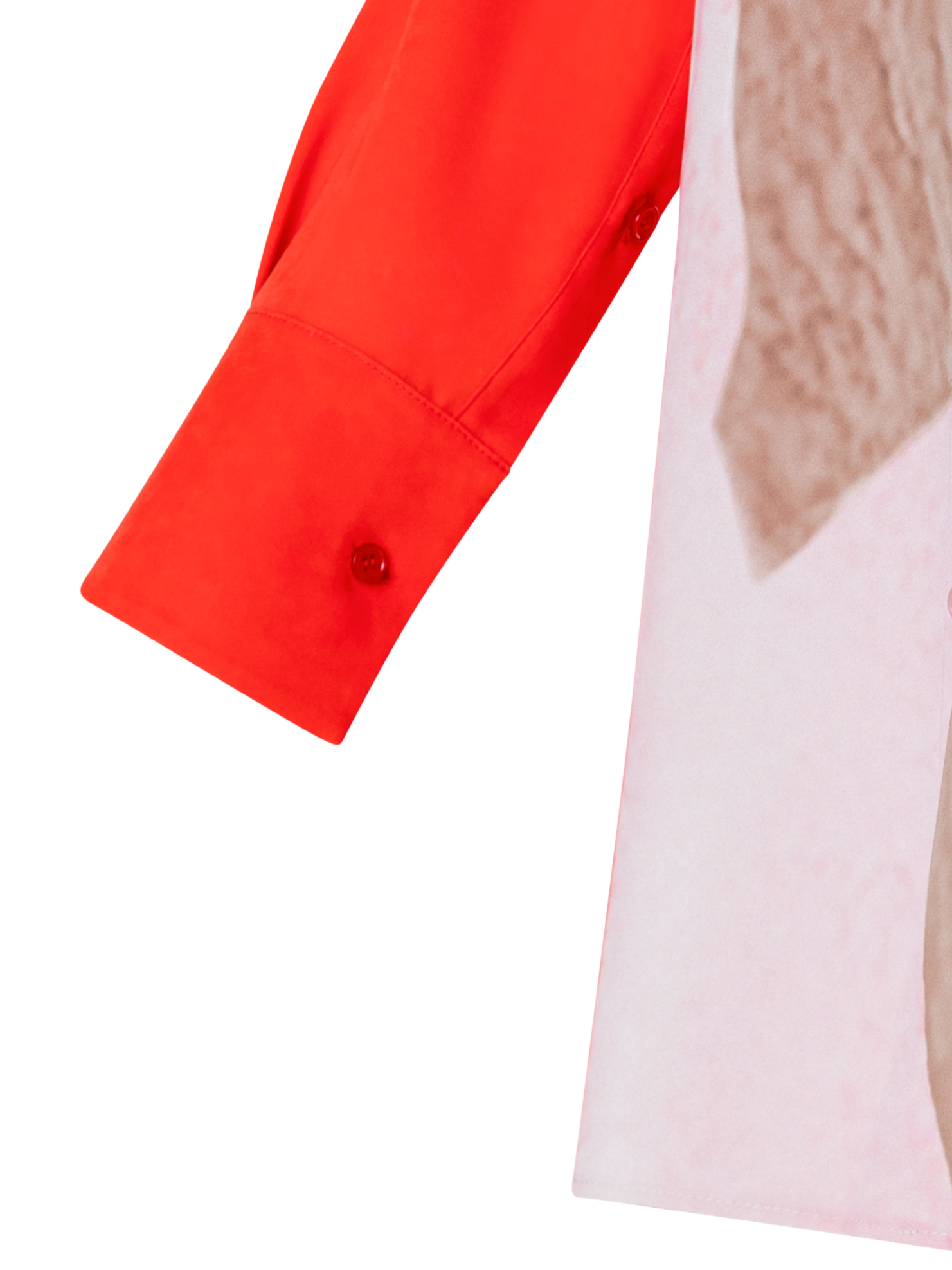 Designer Oversize Seiden-Tunika-Bluse mit Spectra Druck - Bunt