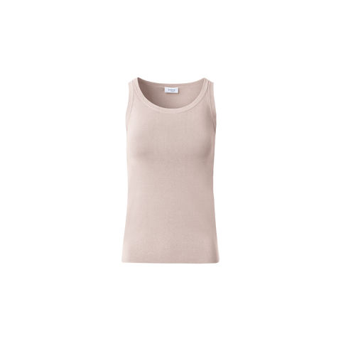 Sleeveless Cotton Crew Neck Top