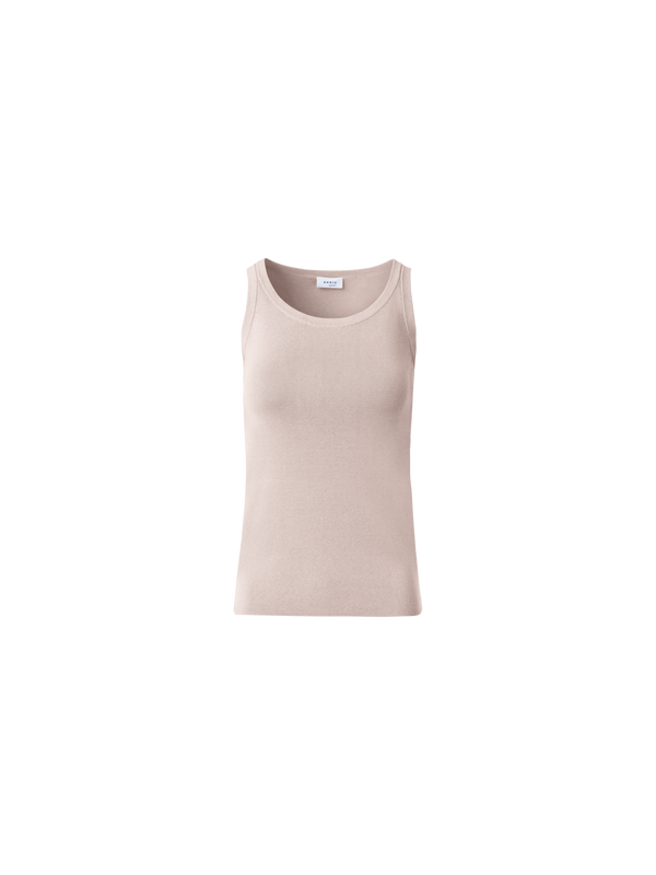 Designer Ärmelloses Top mit Rundhalsausschnitt - Beige
