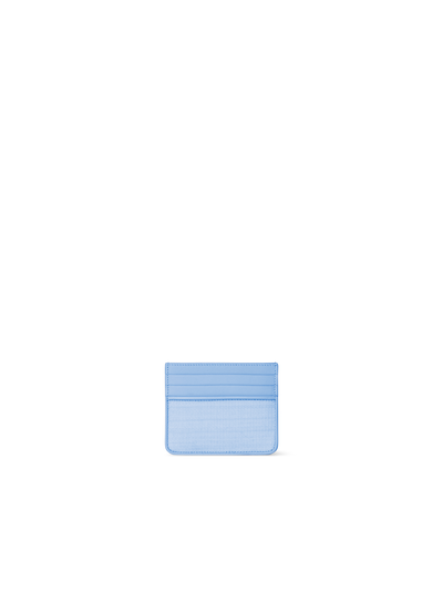 Designer Kartenetui aus Rosshaar und Leder - Blau