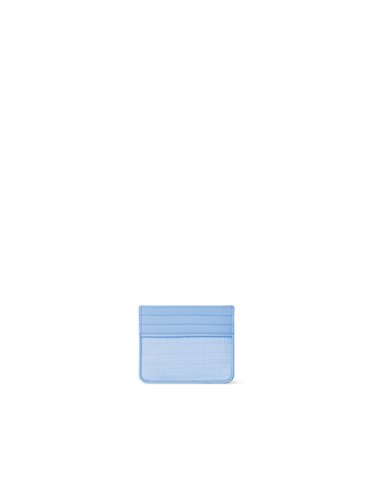 Designer Kartenetui aus Rosshaar und Leder - Blau