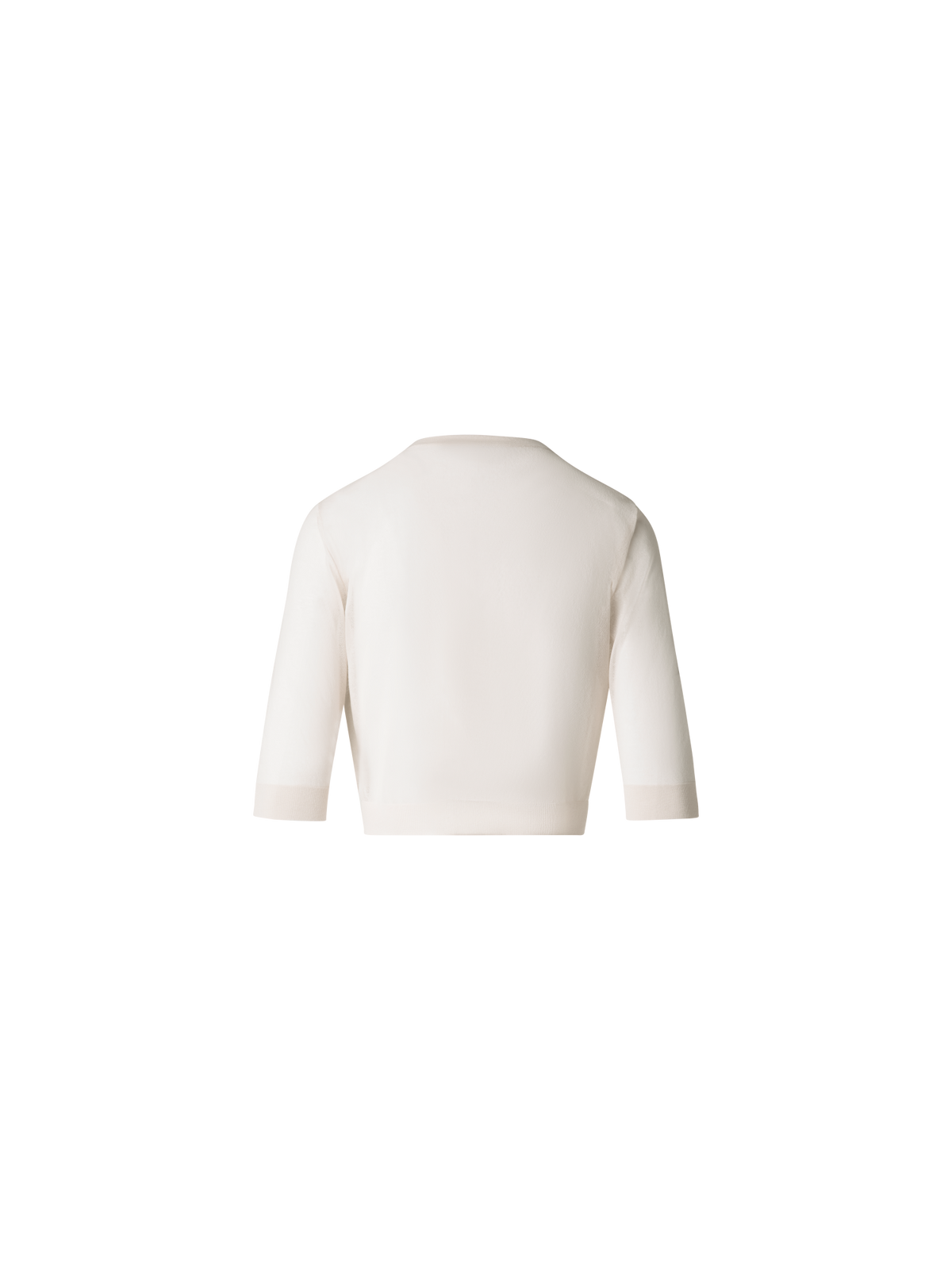 Designer Kurzer halbtransparenter Cardigan - Ecru - Weiss