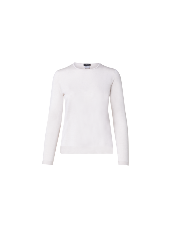 Designer Nahtloser Strickpullover aus Kaschmir und Seide