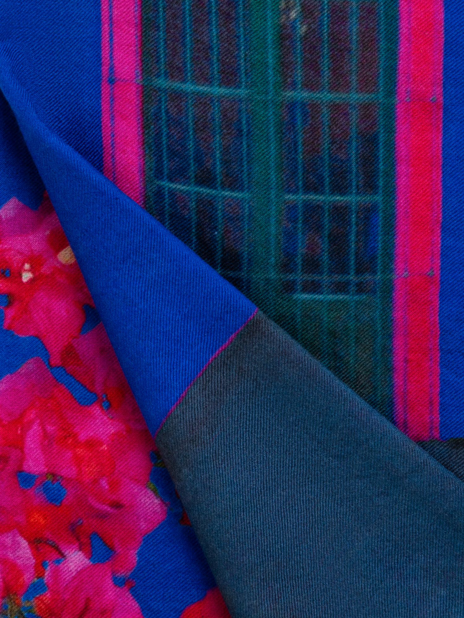 Designer Schal mit Bougainvillea Porta-Druck - Rosa