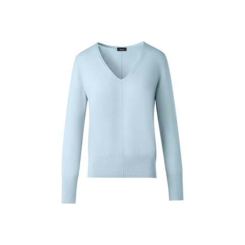 Kaschmirpullover mit V-Ausschnitt