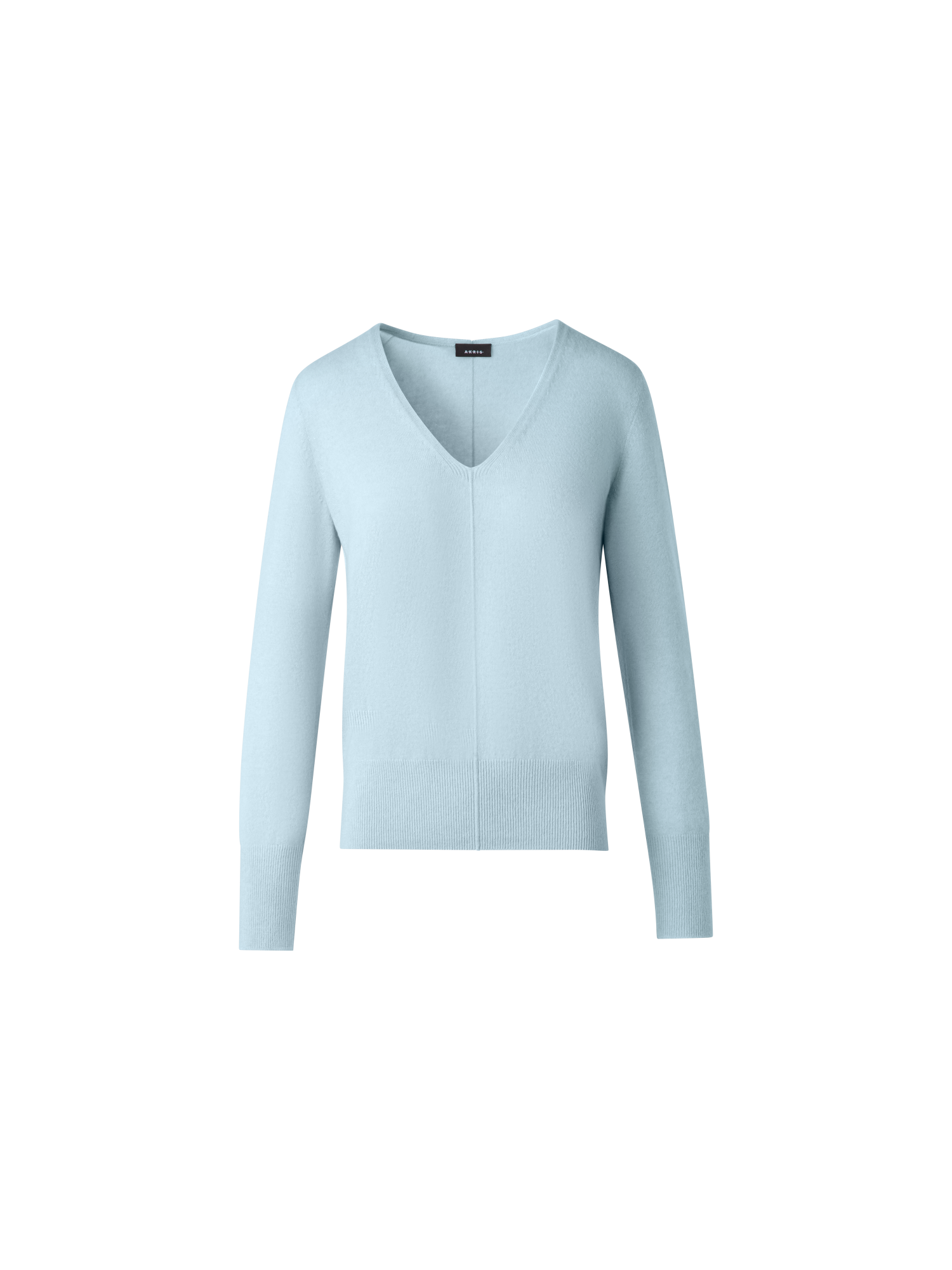 Designer Kaschmirpullover mit V-Ausschnitt - Blau