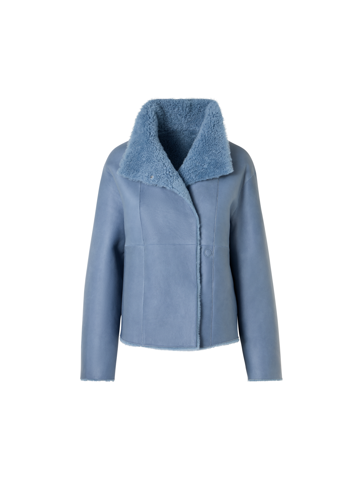 Designer Wendbare Shearling-Jacke - Blau