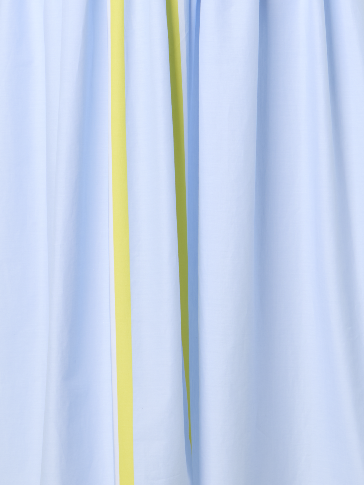 Designer Gestreiftes Midi-Hemdblusenkleid aus Baumwoll-Chambray - Blau - Bunt