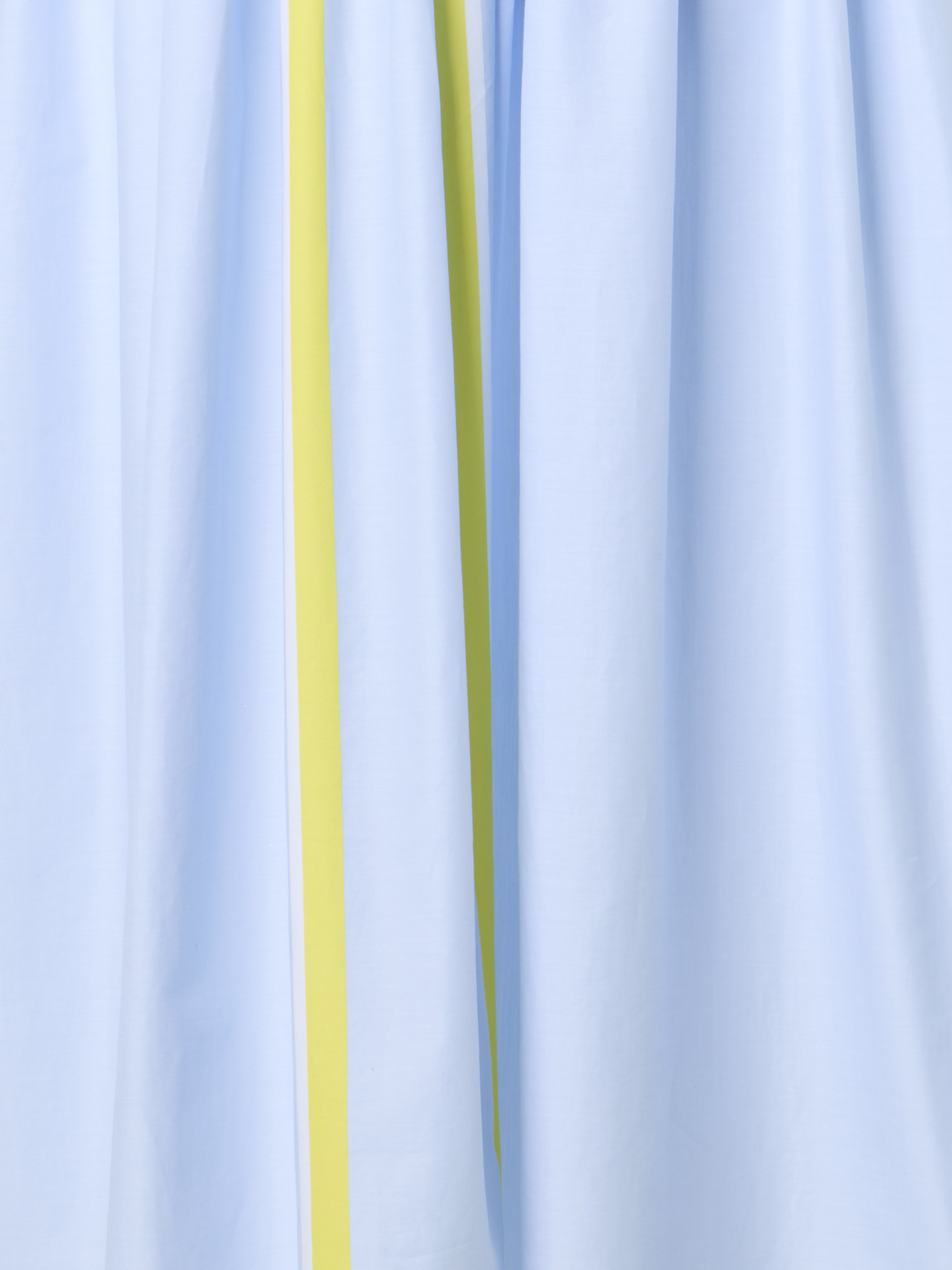 Designer Gestreiftes Midi-Hemdblusenkleid aus Baumwoll-Chambray - Blau - Bunt