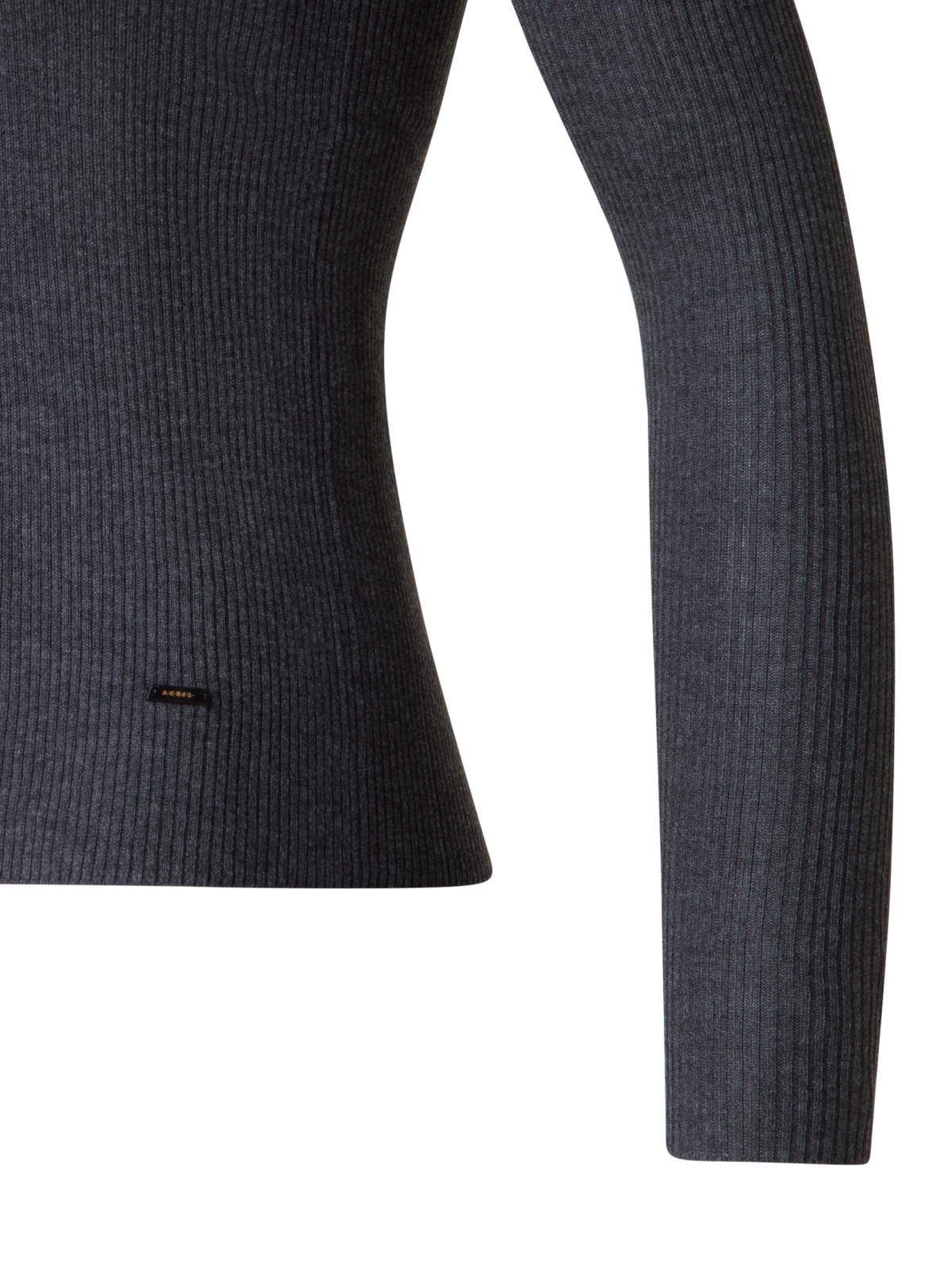 Designer Nahtloser Strickpullover aus Seiden-Baumwolle - Grau