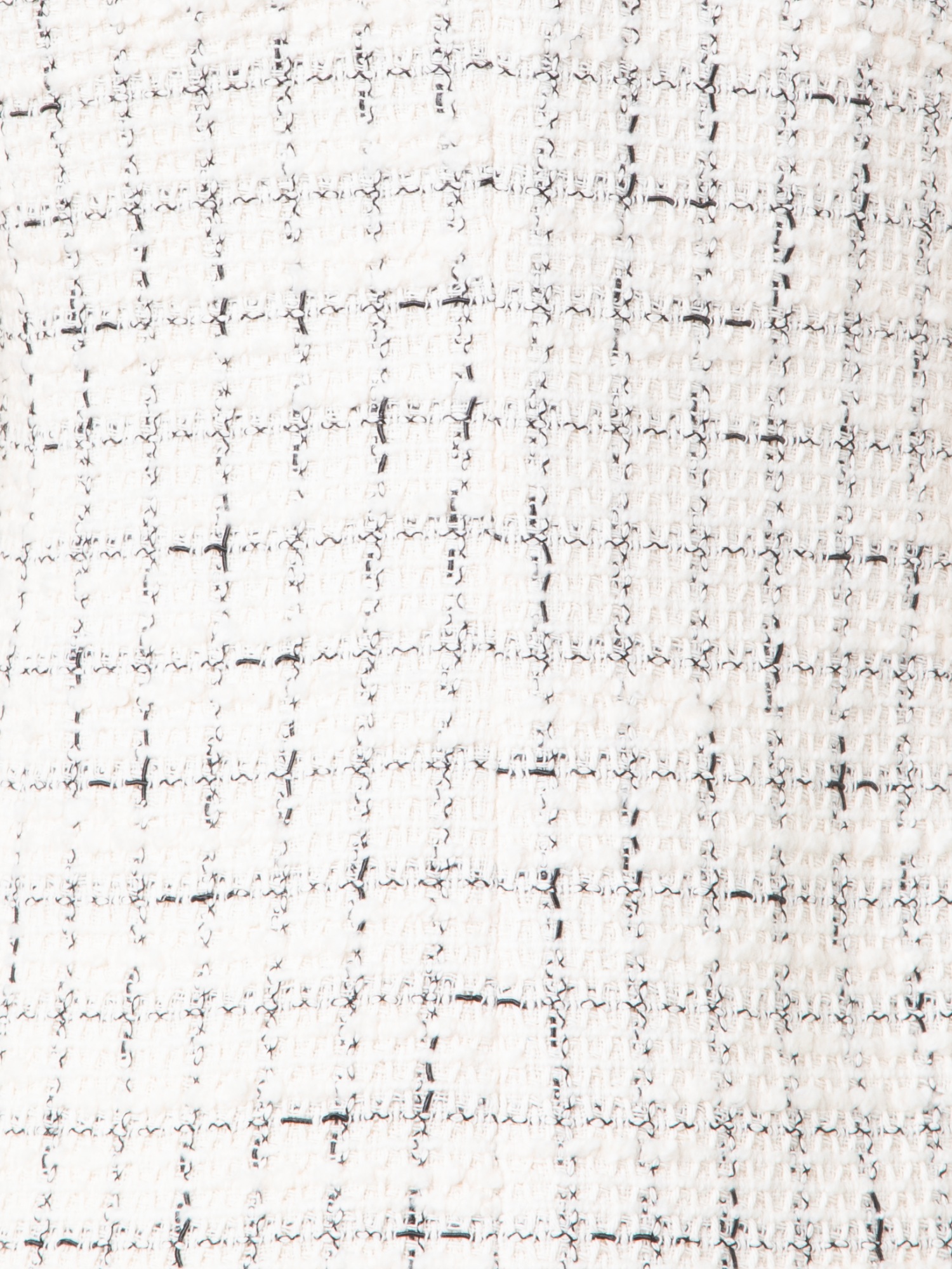 Designer Langer Blazer in Chunky Tweed - Ecru - Weiss