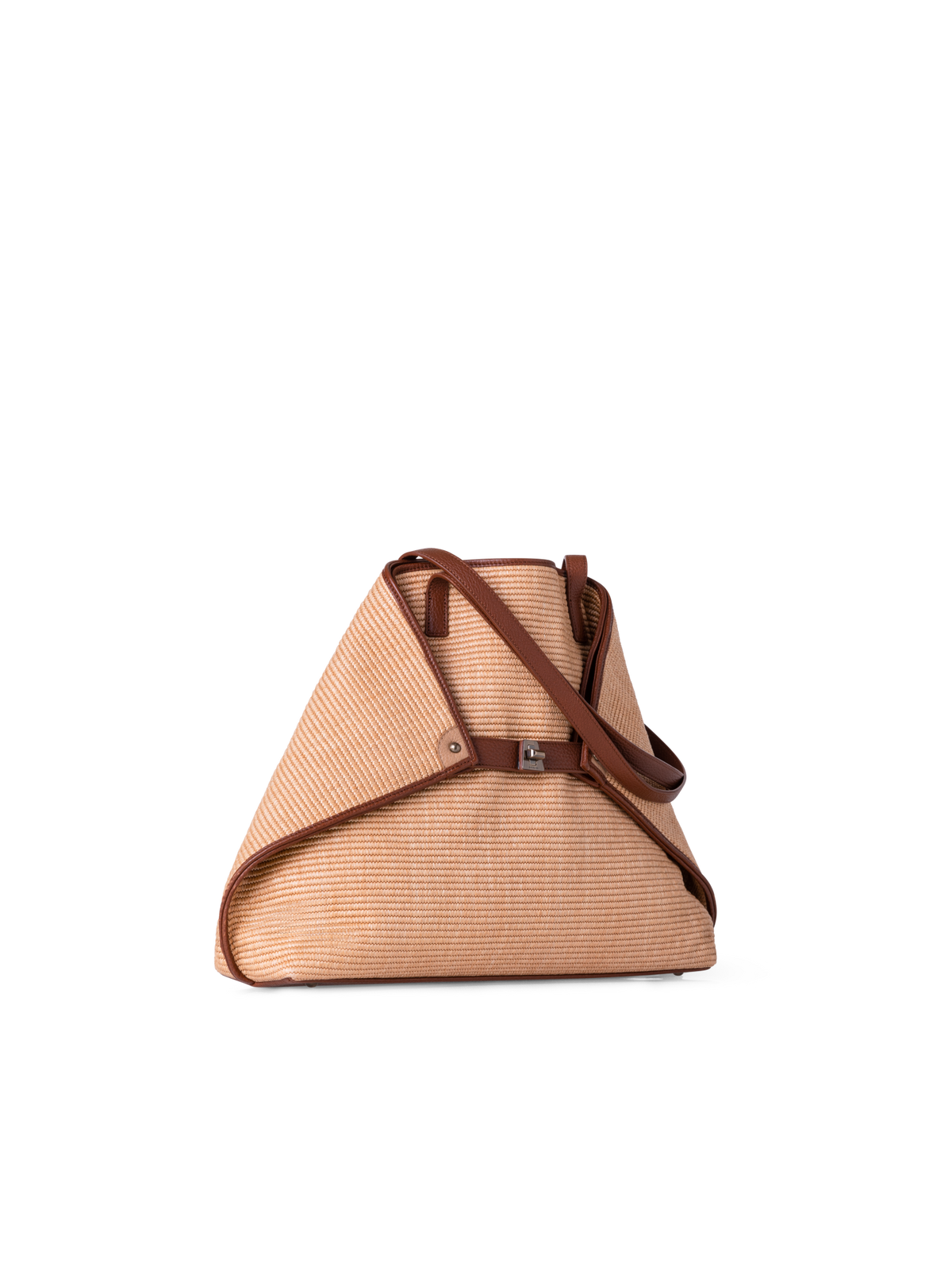 Designer Ai Medium Shoulder Tote - Beige - Braun