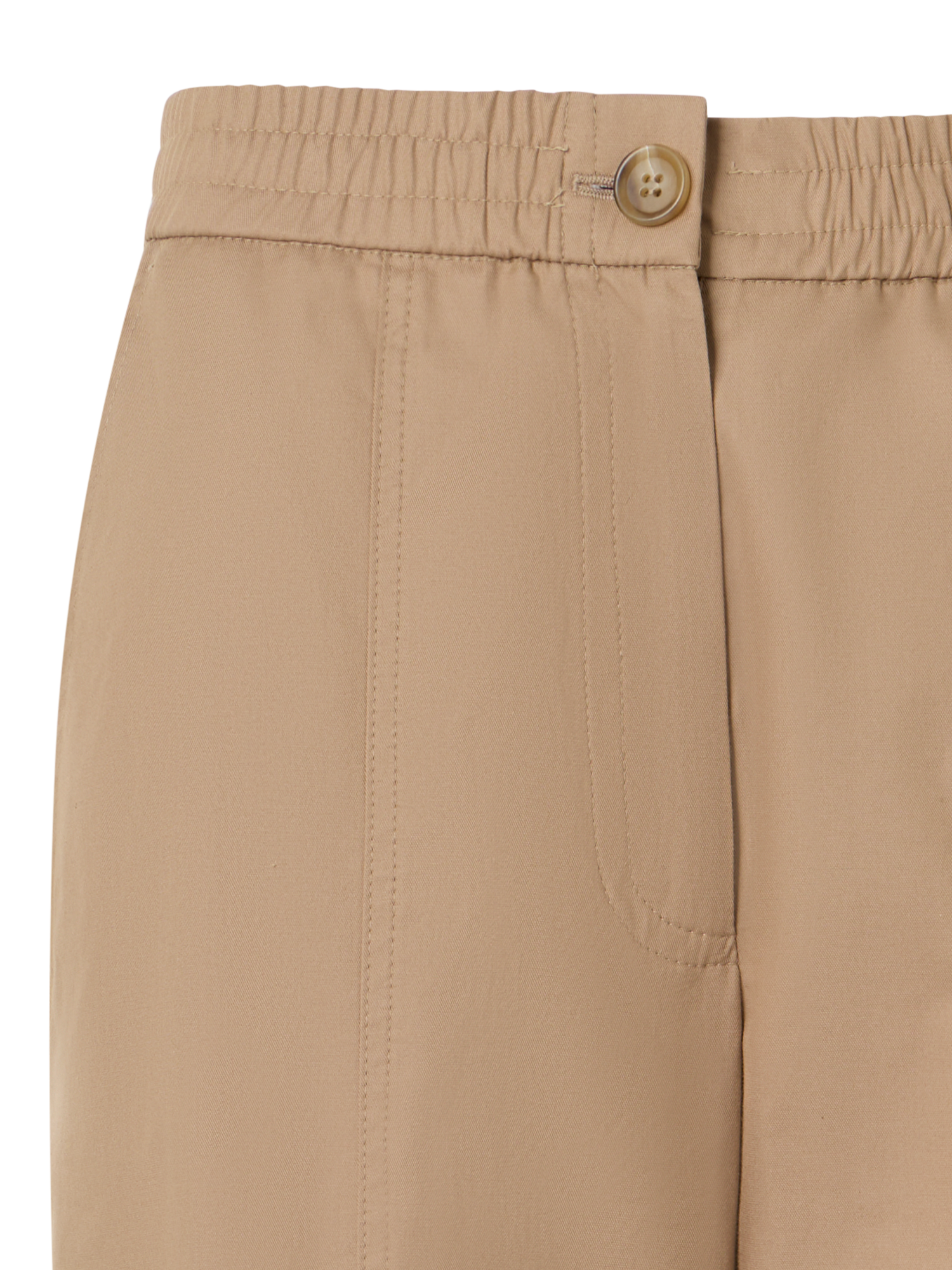 Designer Fritz Straight-Leg Hose aus Baumwoll-Gabardine - Beige