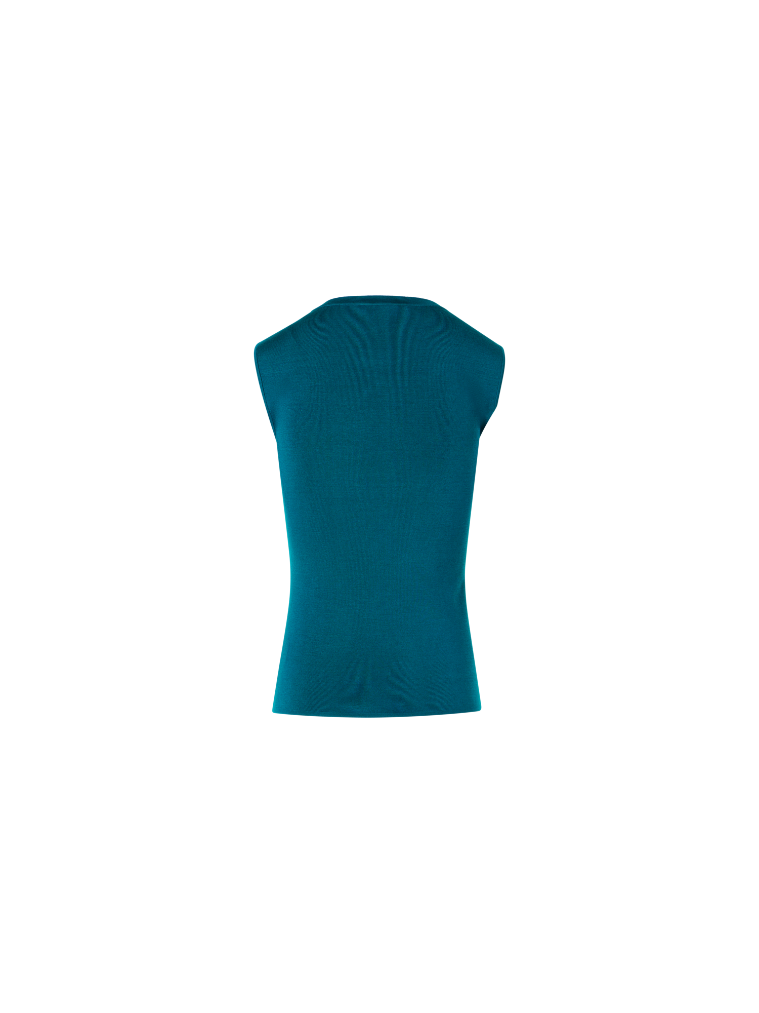 Designer Ärmelloses Stricktop aus Stretch-Seide - Blau