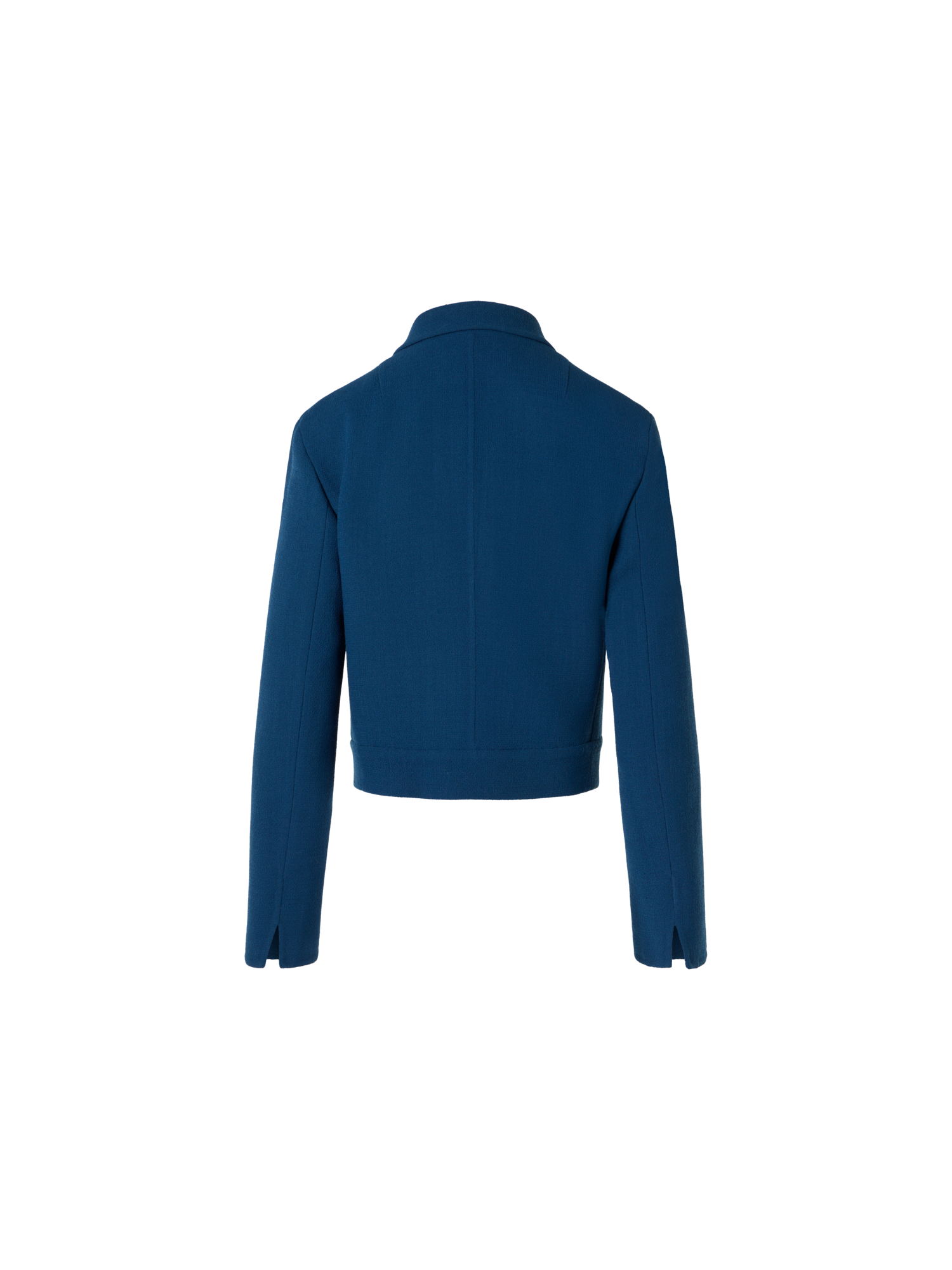 Designer Kato Kurzjacke aus Woll-Krepp-Doubleface - Blau