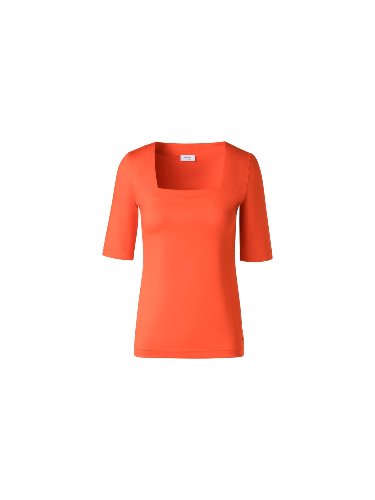 Designer T-Shirt mit quadratischem Ausschnitt - Orange